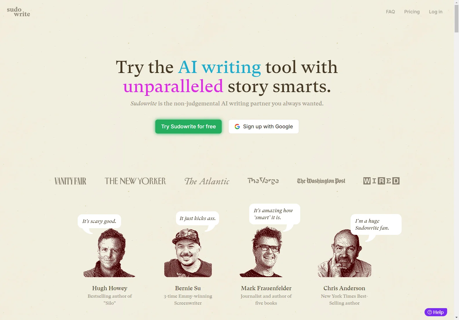 Sudowrite - 小説執筆を支援するAIツール