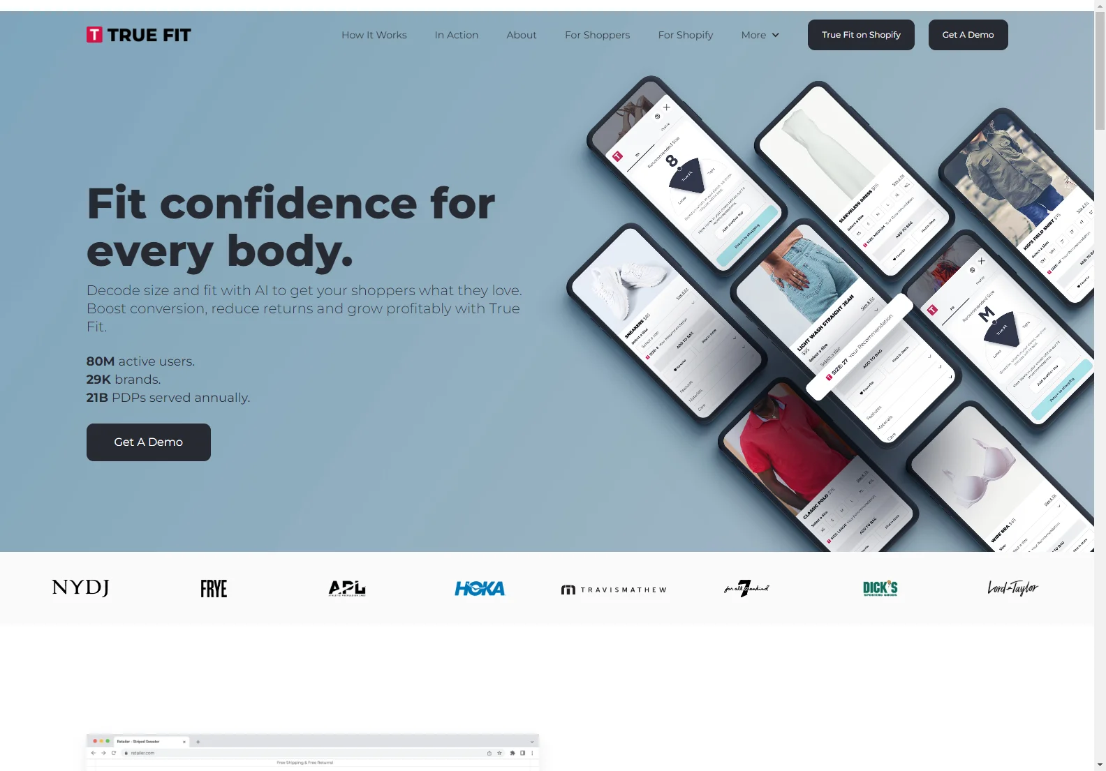 True Fit: Enhancing Online Shopping with AI Fit Guidance