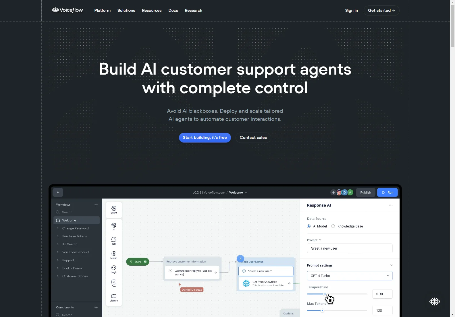 Voiceflow: Build and Deploy Exceptional AI Customer Experiences