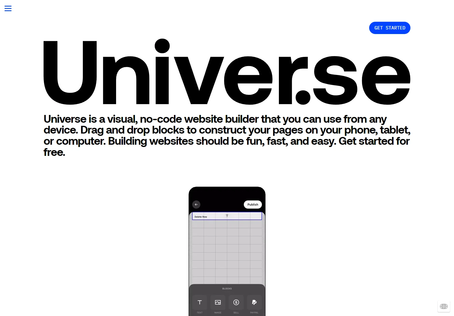 Build Stunning Websites with No Code - GET STARTED Universe