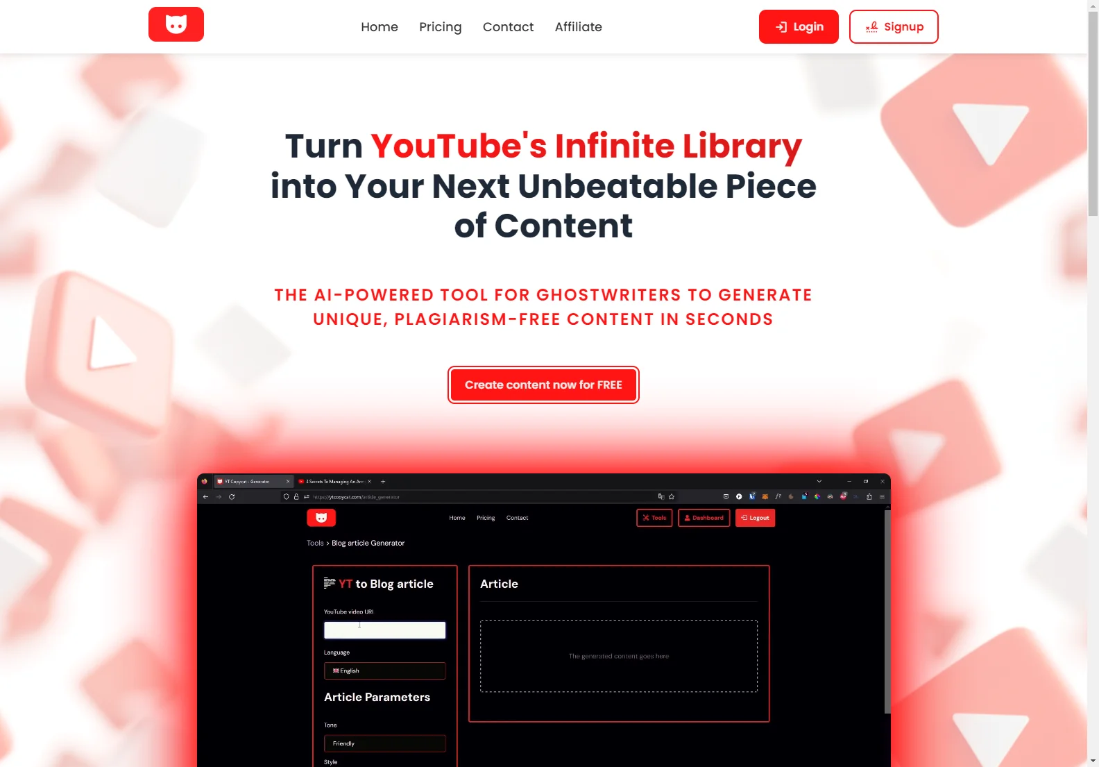 YT Copycat: Transform YouTube Videos into Stellar Content