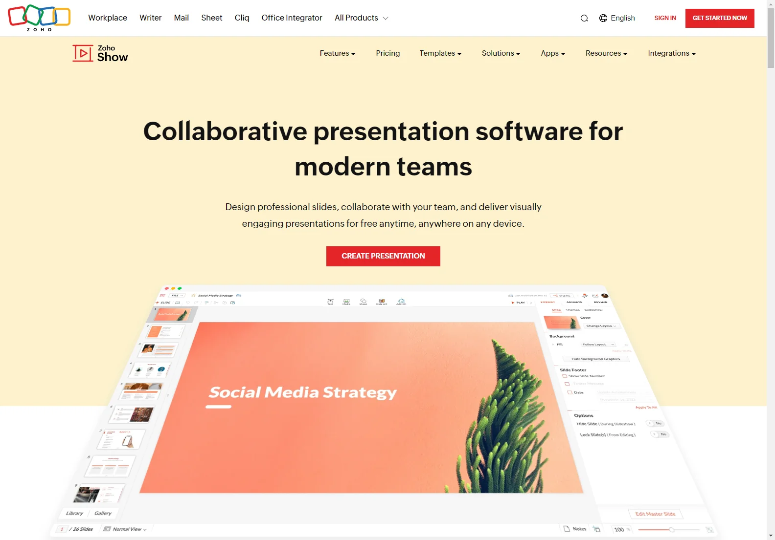 Zoho Show: The Ultimate Online Presentation Tool for Engaging Presentations