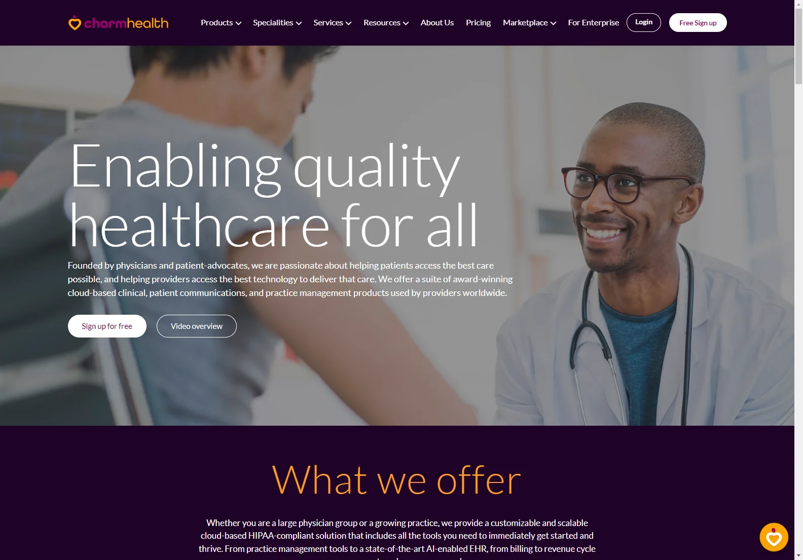 CharmHealth: Enabling Quality Healthcare with Comprehensive Tools