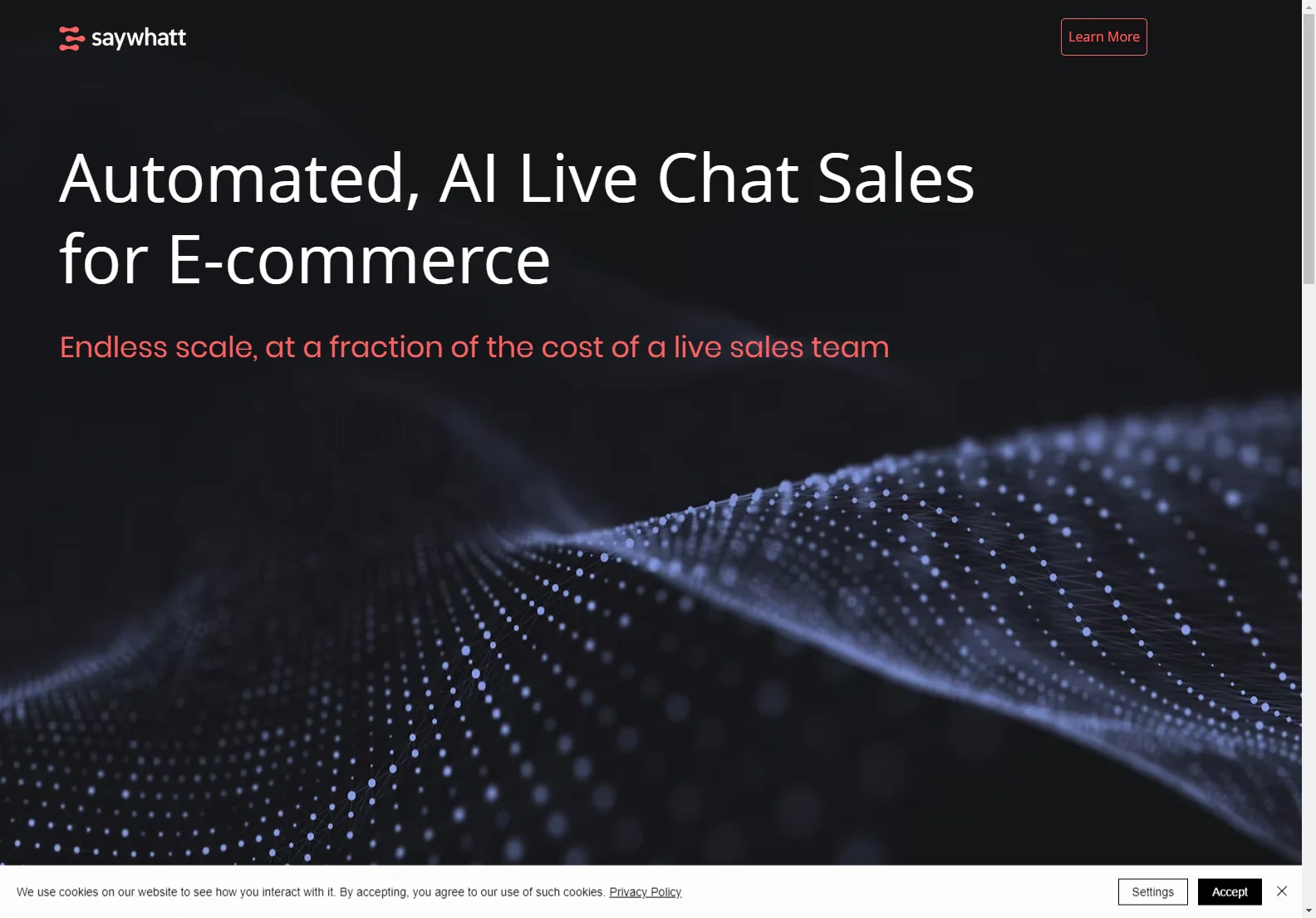 「saywhatt.com：eコマース購入率向上のためのサポート」