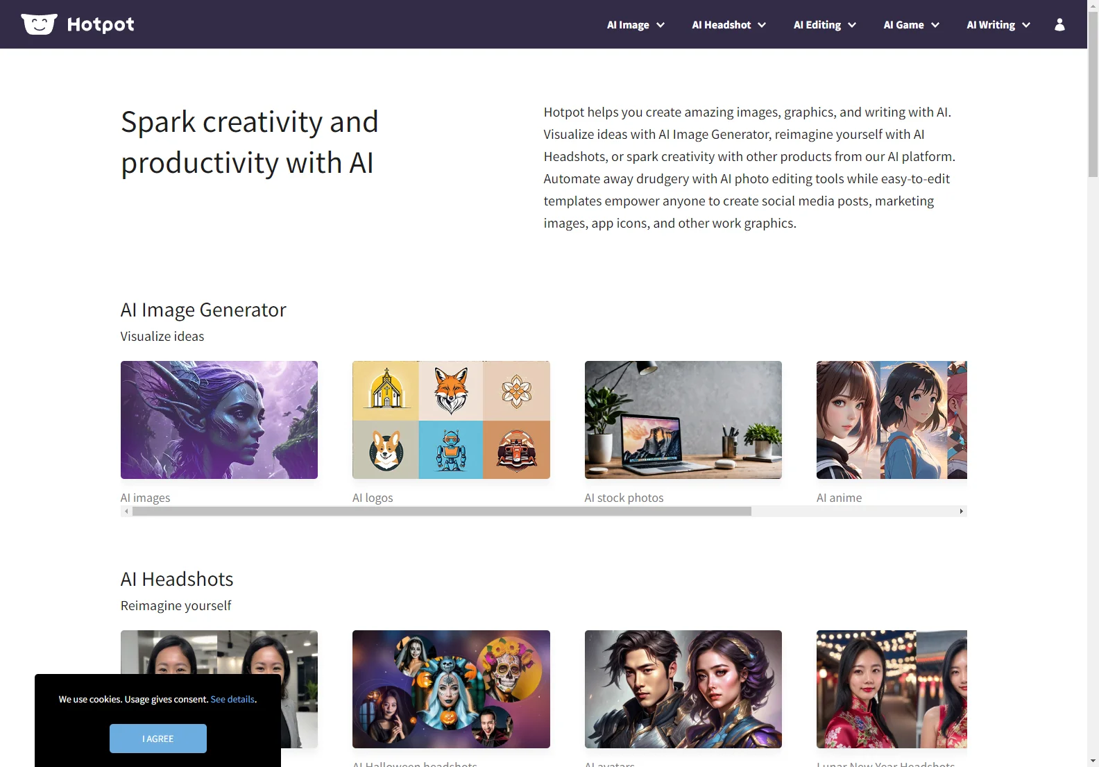 Hotpot.ai: Ignite Creativity and Productivity with AI Image Generation, Headshots & More