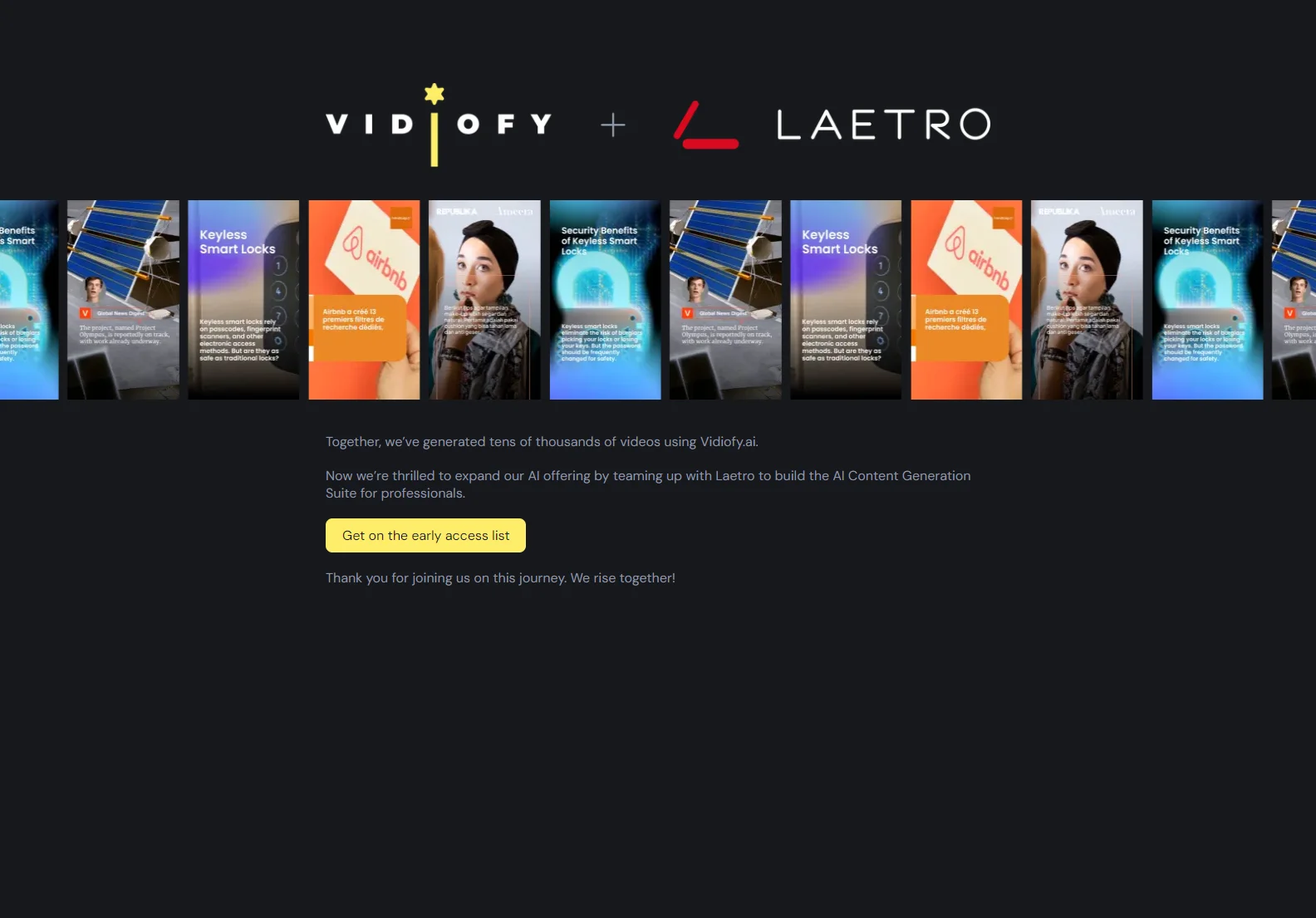 Vidiofy.ai + Laetro: The Ultimate AI Content Generation Suite for Professionals