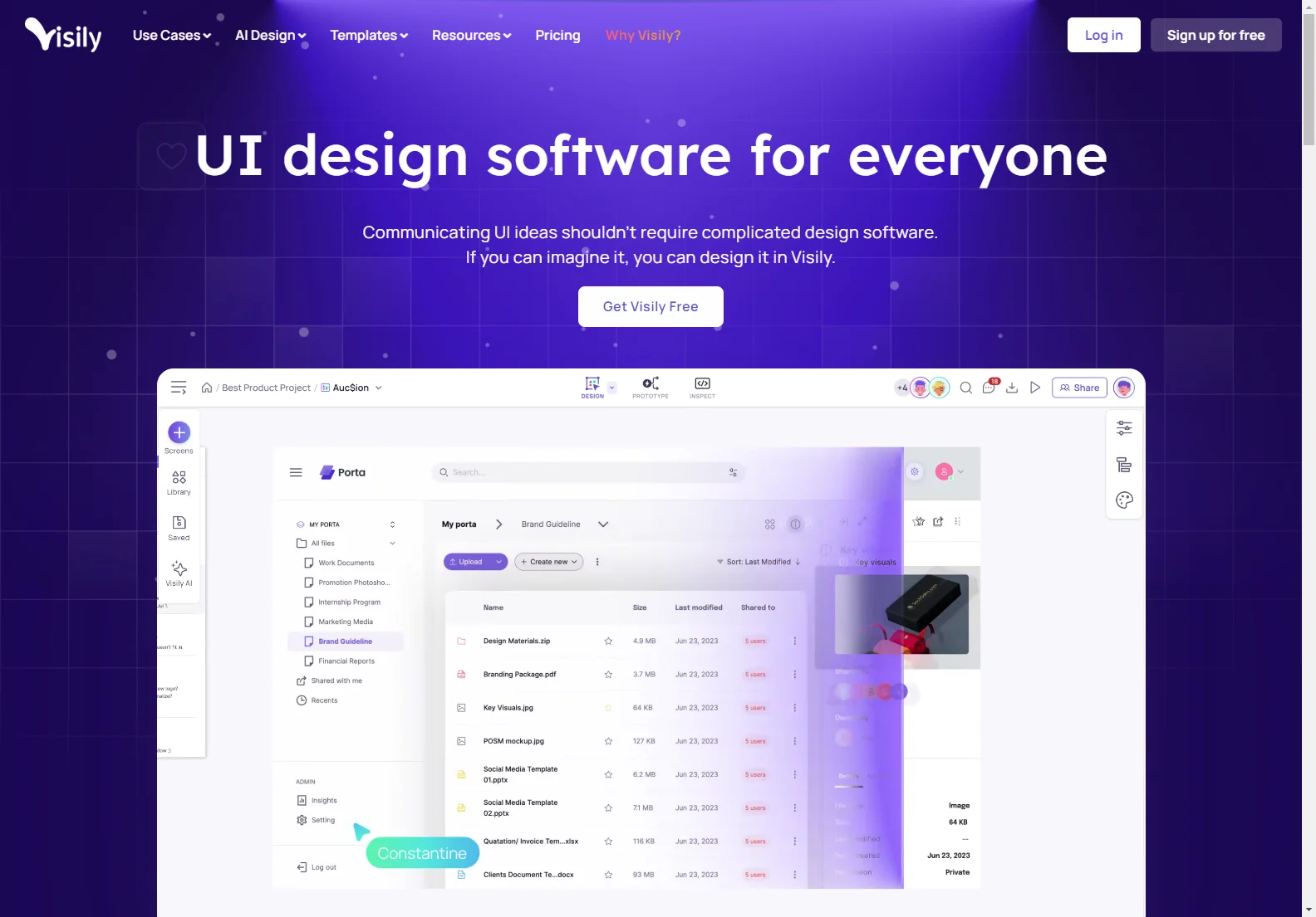 Visily: Simplifying UI Design with AI