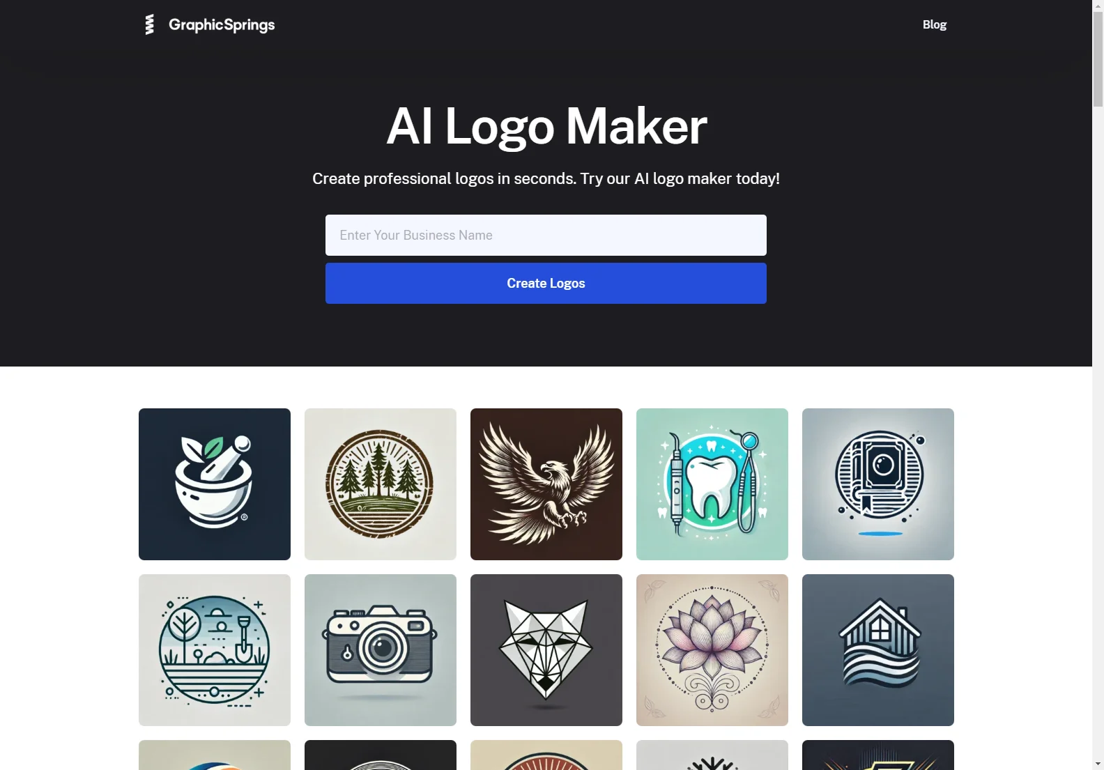 Create Professional Logos with GraphicSprings' Logo Maker