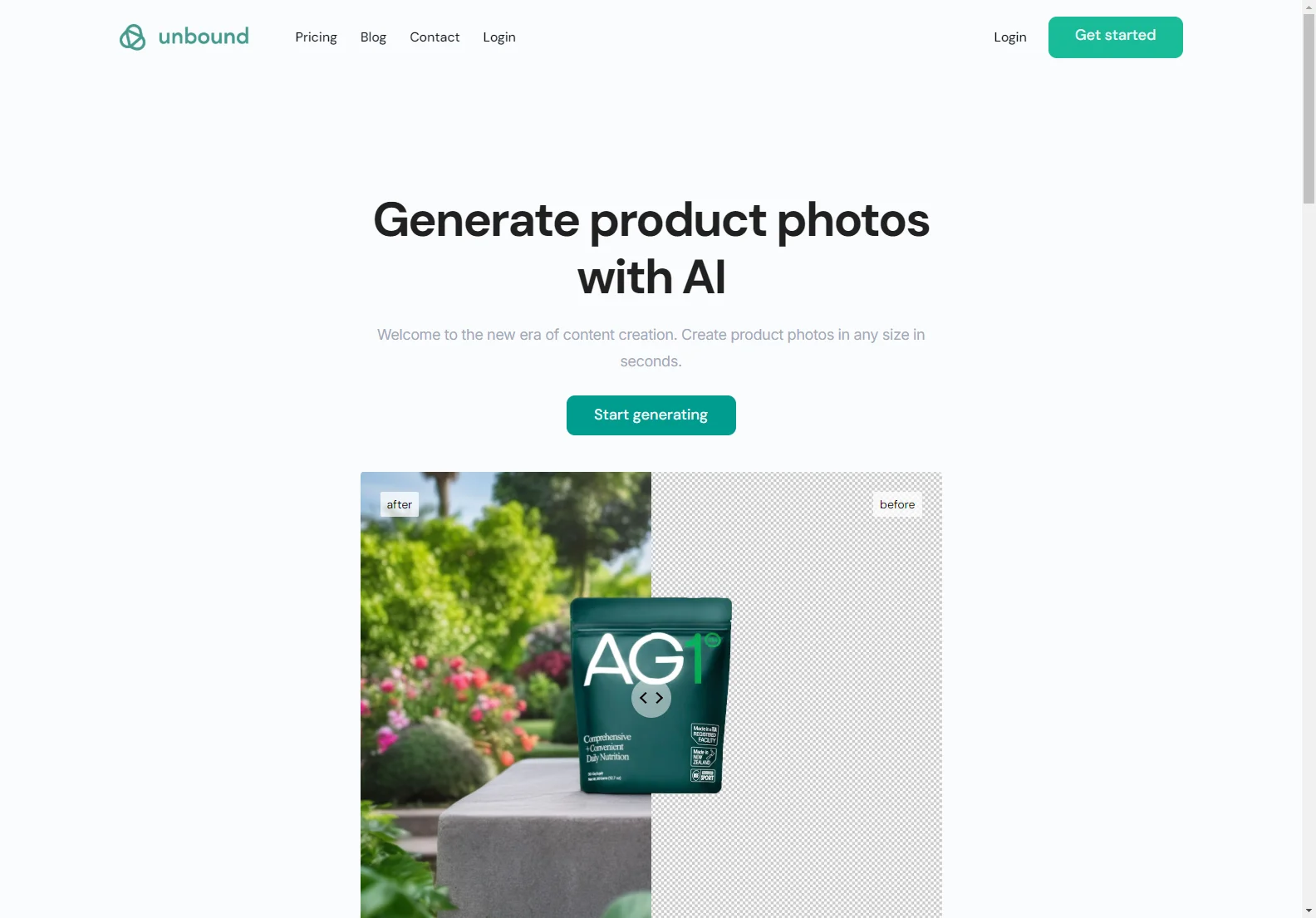 Unbound: Revolutionizing Content Creation with AI Product Photos