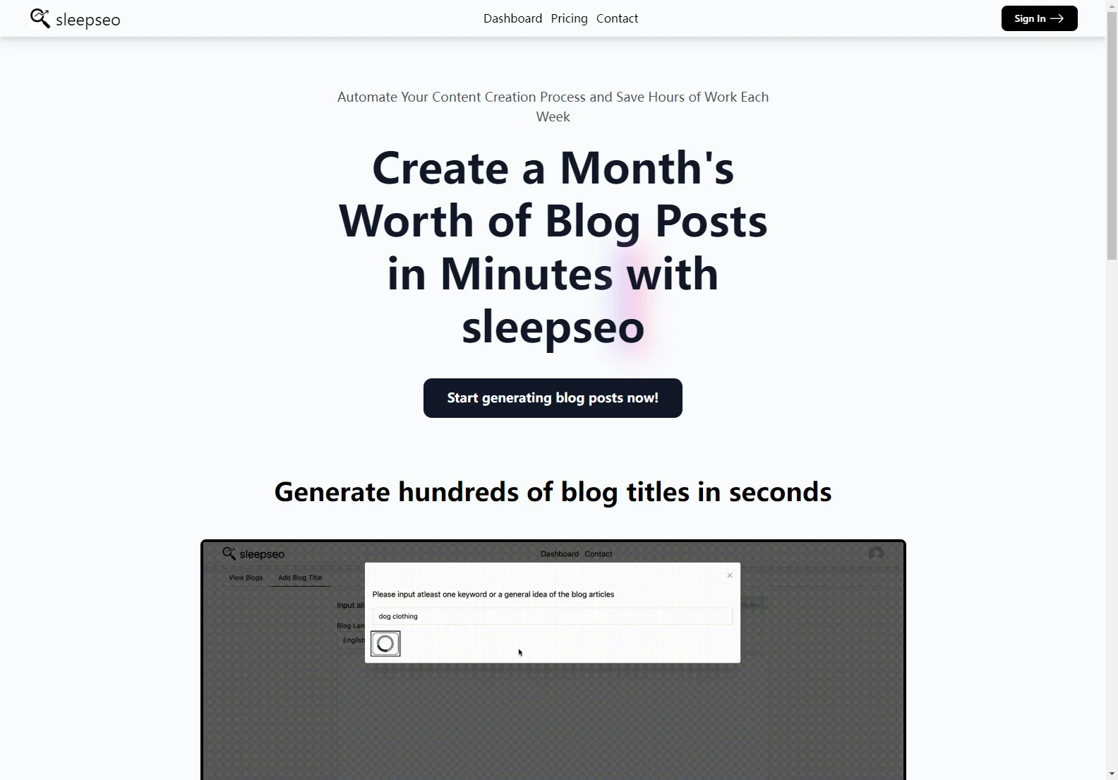 sleepseo: Automate Your Content Creation and Save Time