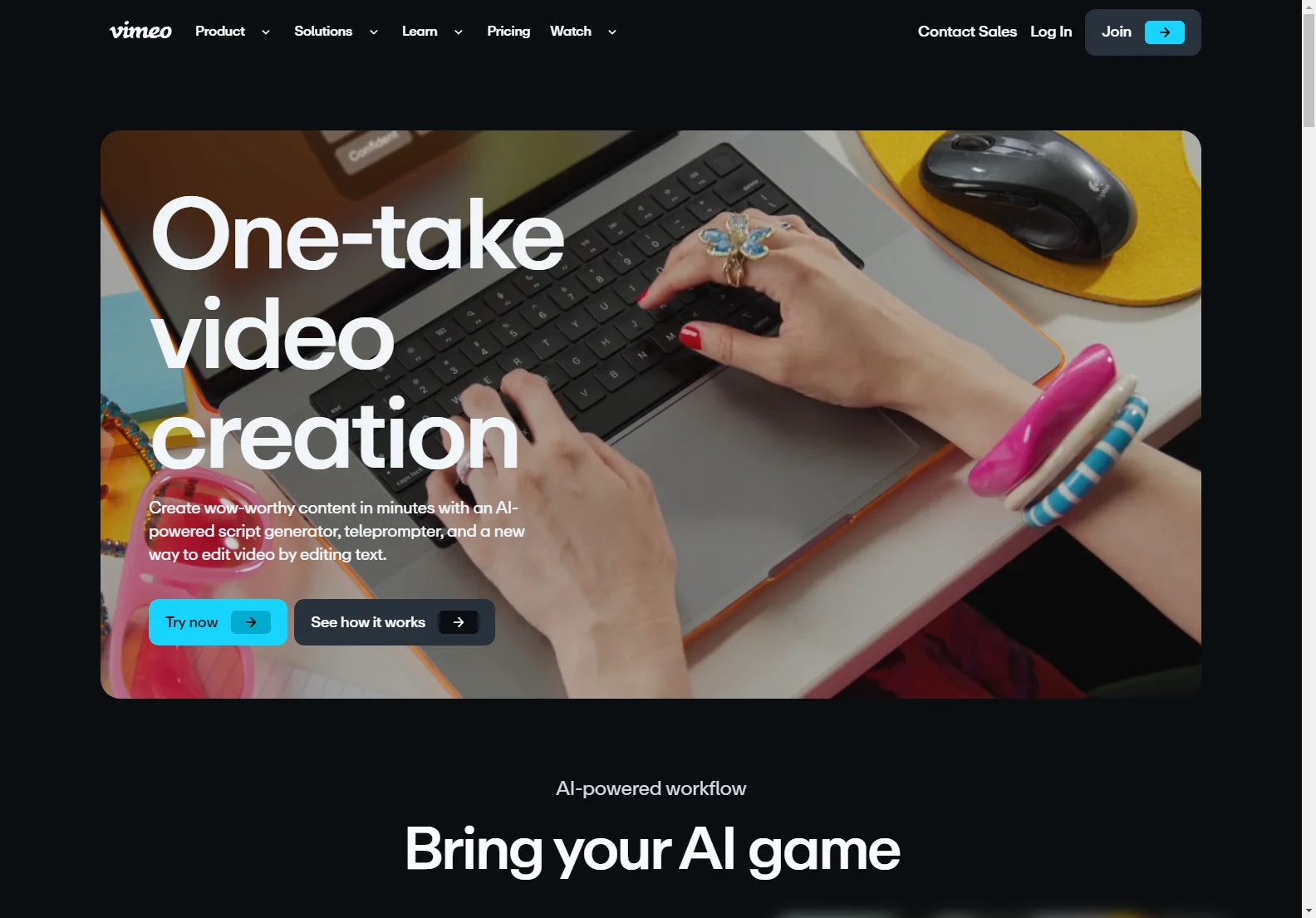 Vimeo: AI-Powered One-Take Video Creation