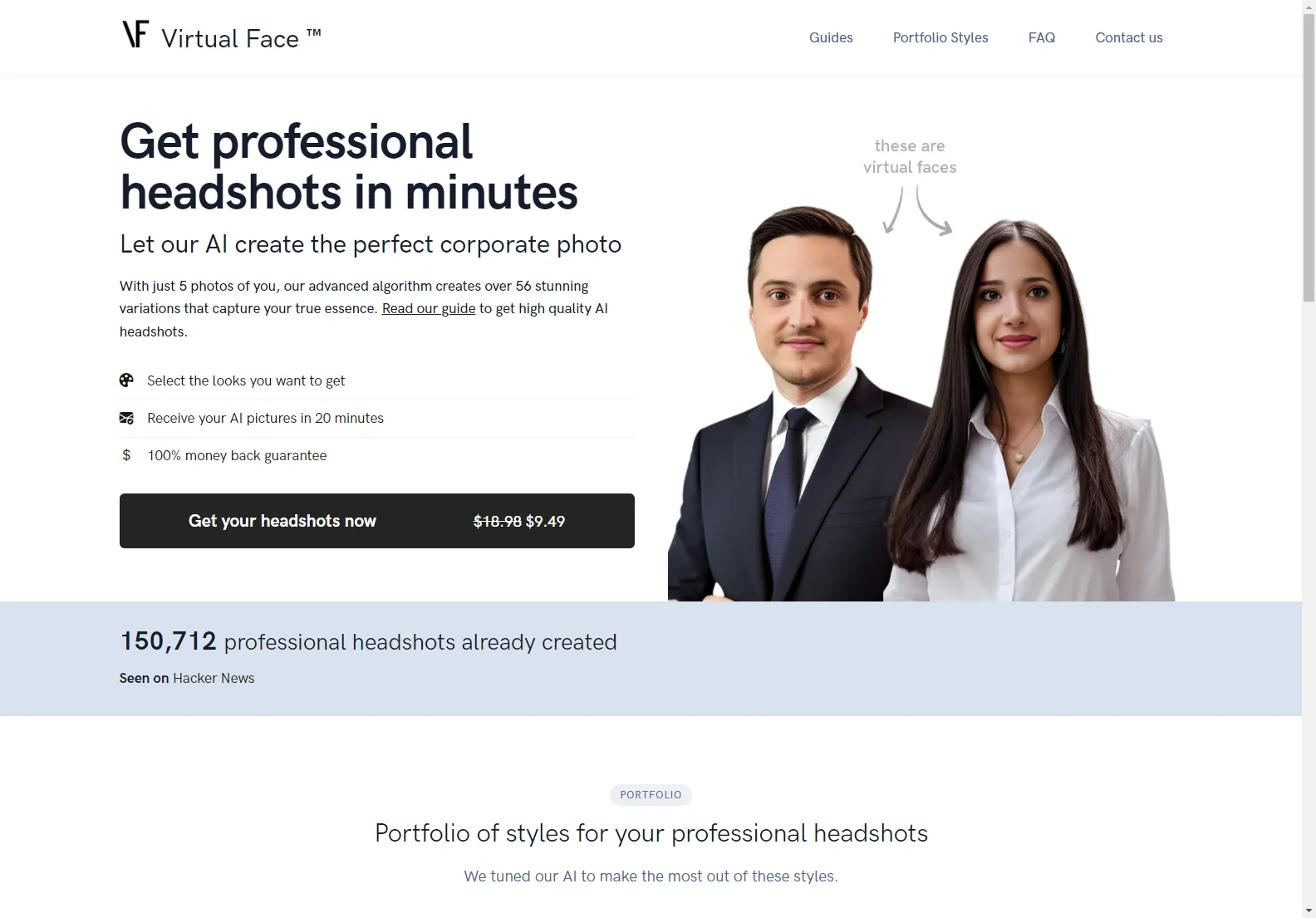 Get Professional Headshots in Minutes with Virtual Face AI