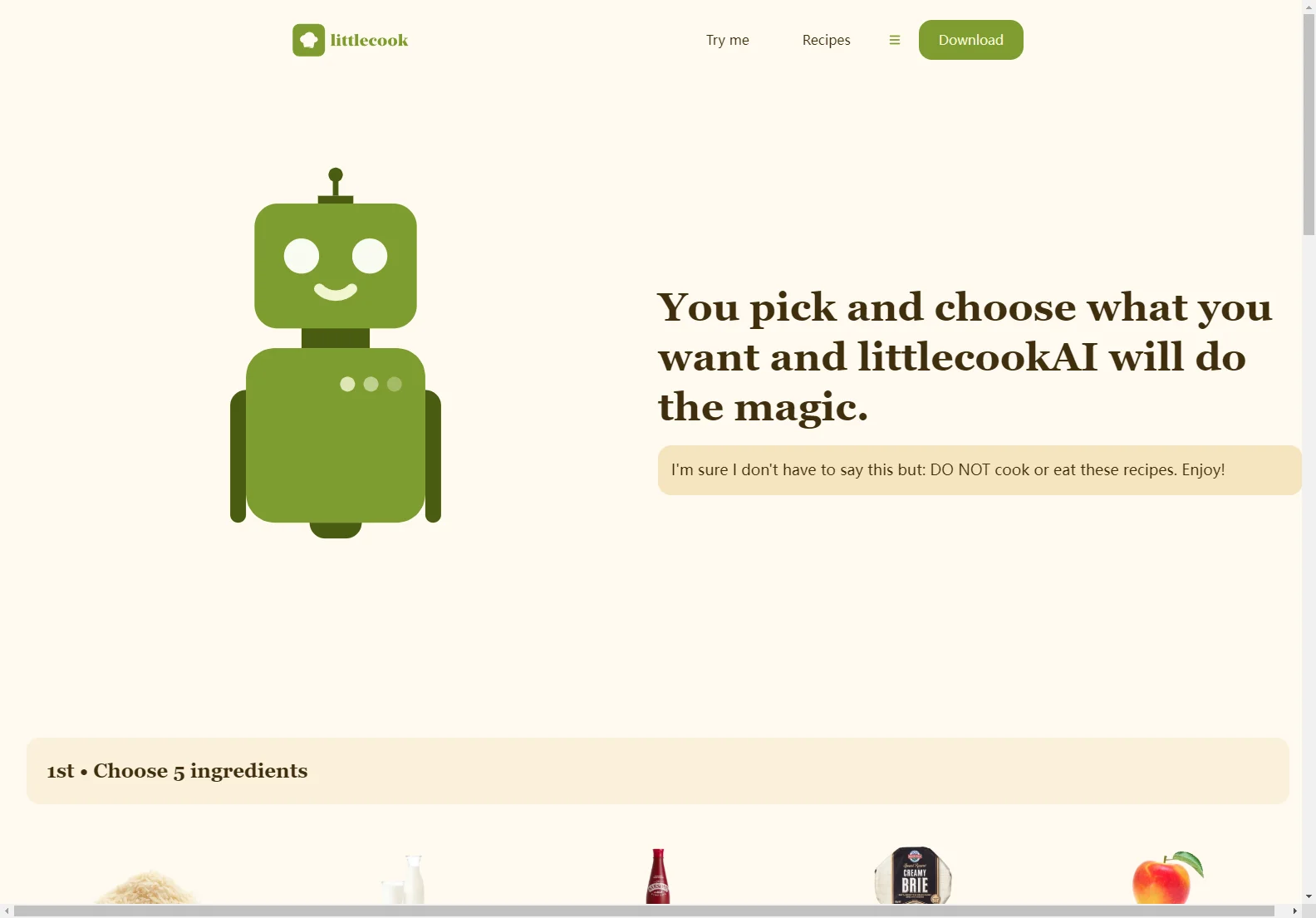 littlecookAI: Create Unique Recipes with AI Magic