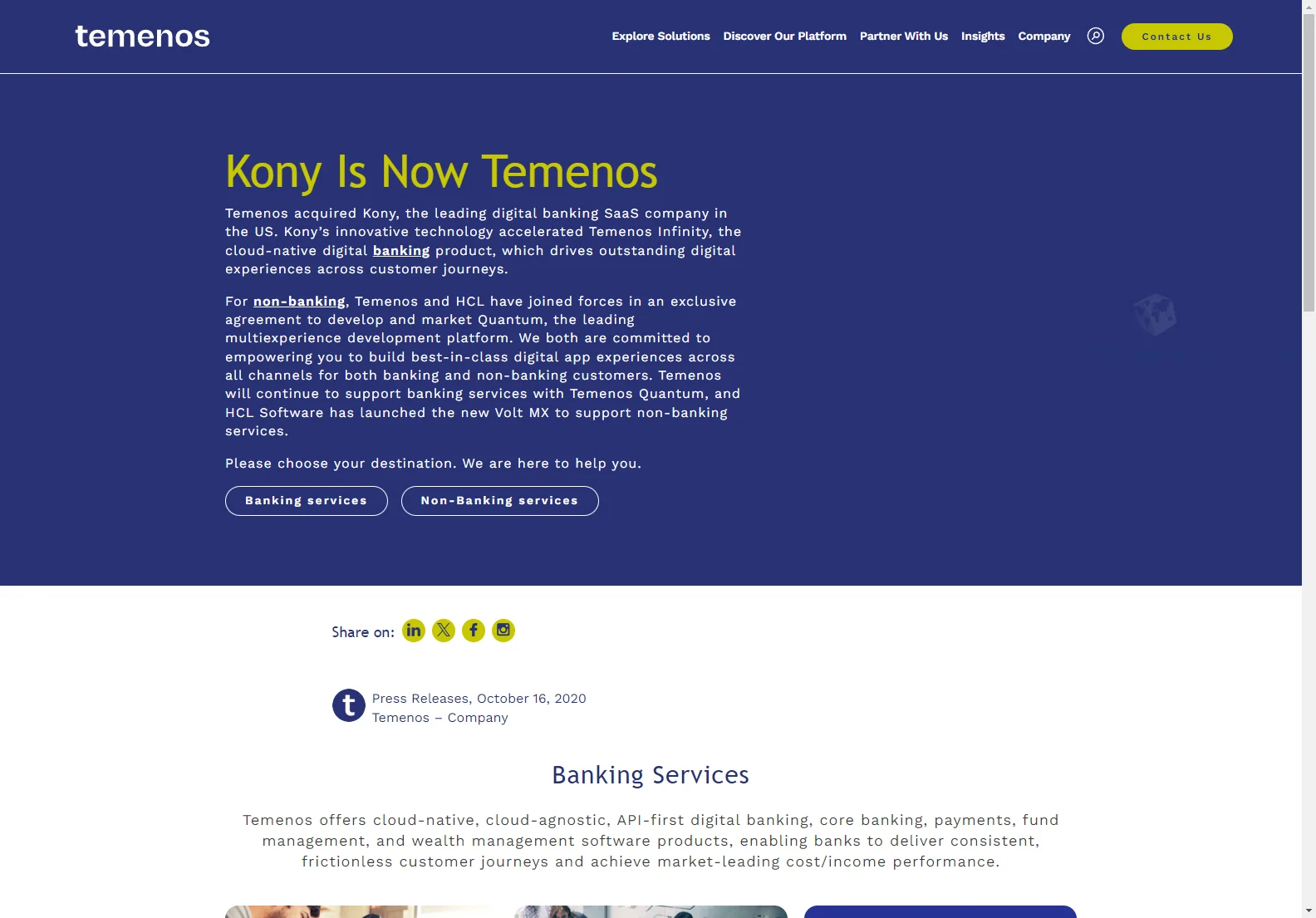 Temenos: Empowering Banking and Non-Banking with Digital Solutions