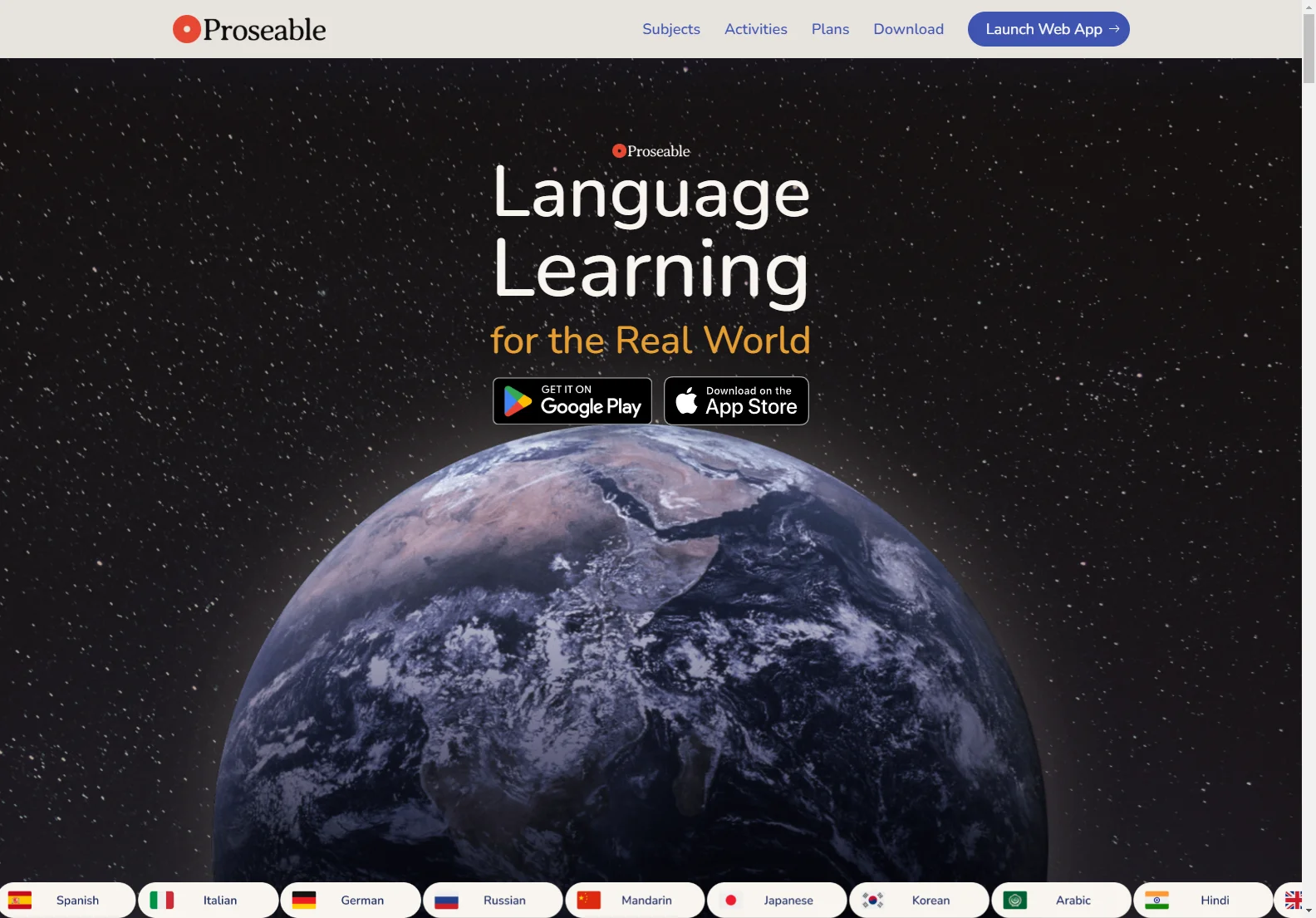 Proseable: Empowering Language Learning for the Real World