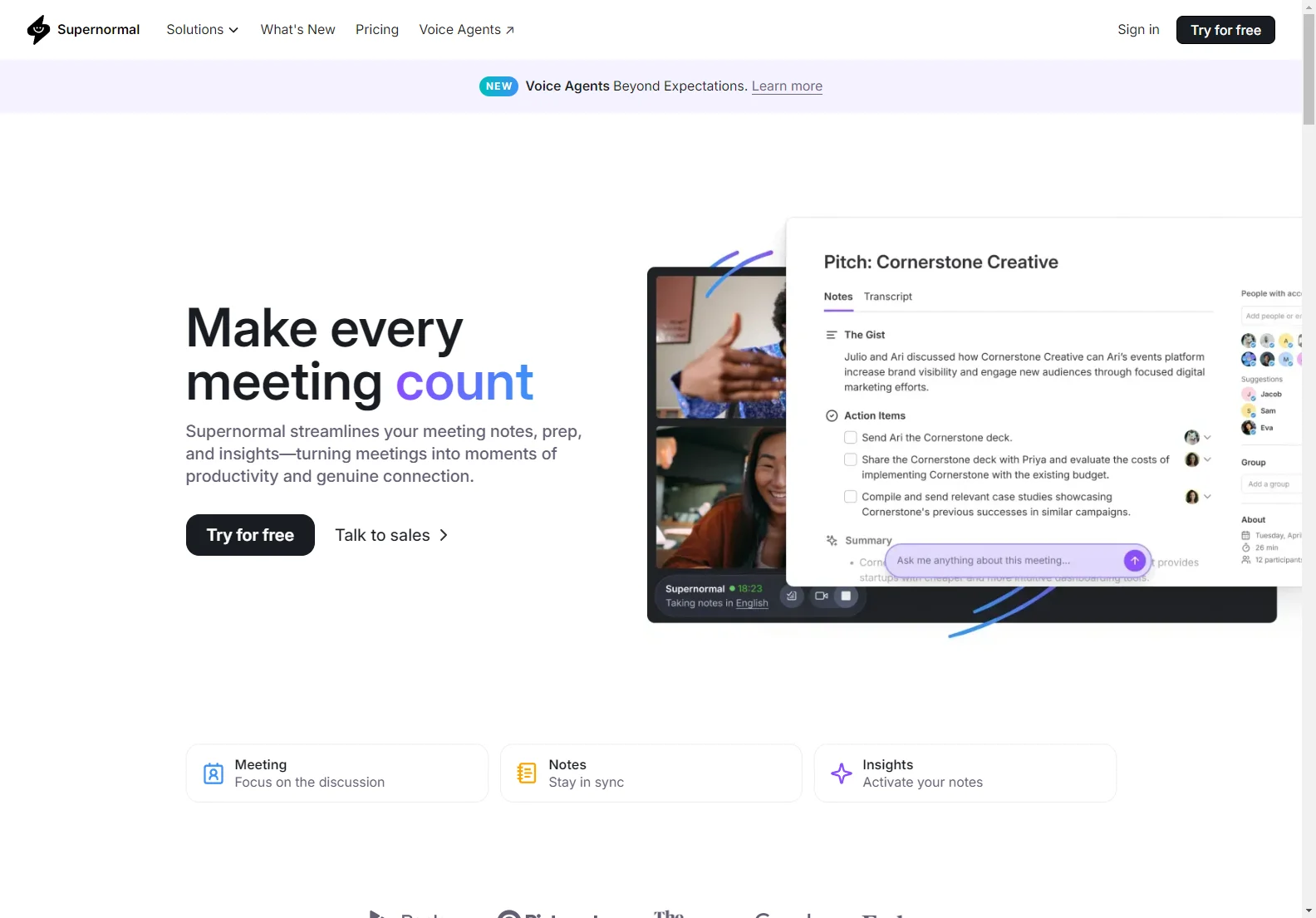 Supernormal: Empowering Productive Meetings with AI