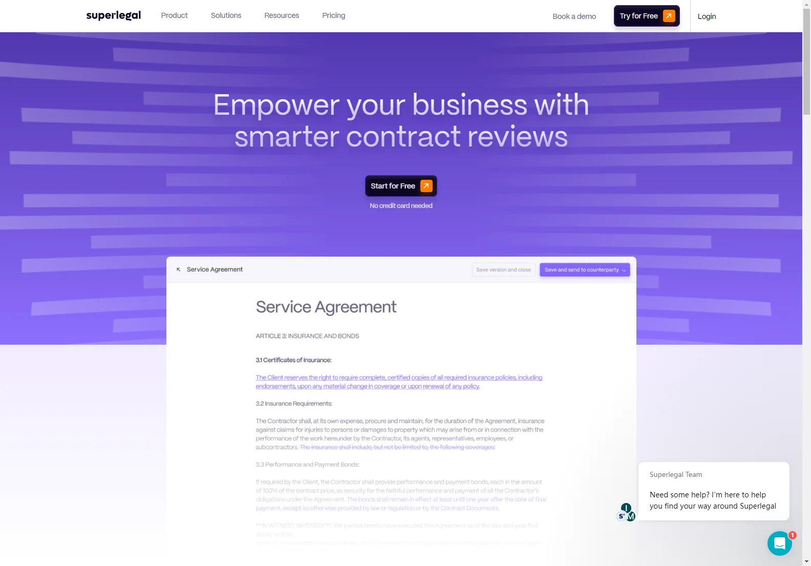 Superlegal: AI-Powered Contract Review Software for Swift and Cost-Effective Reviews