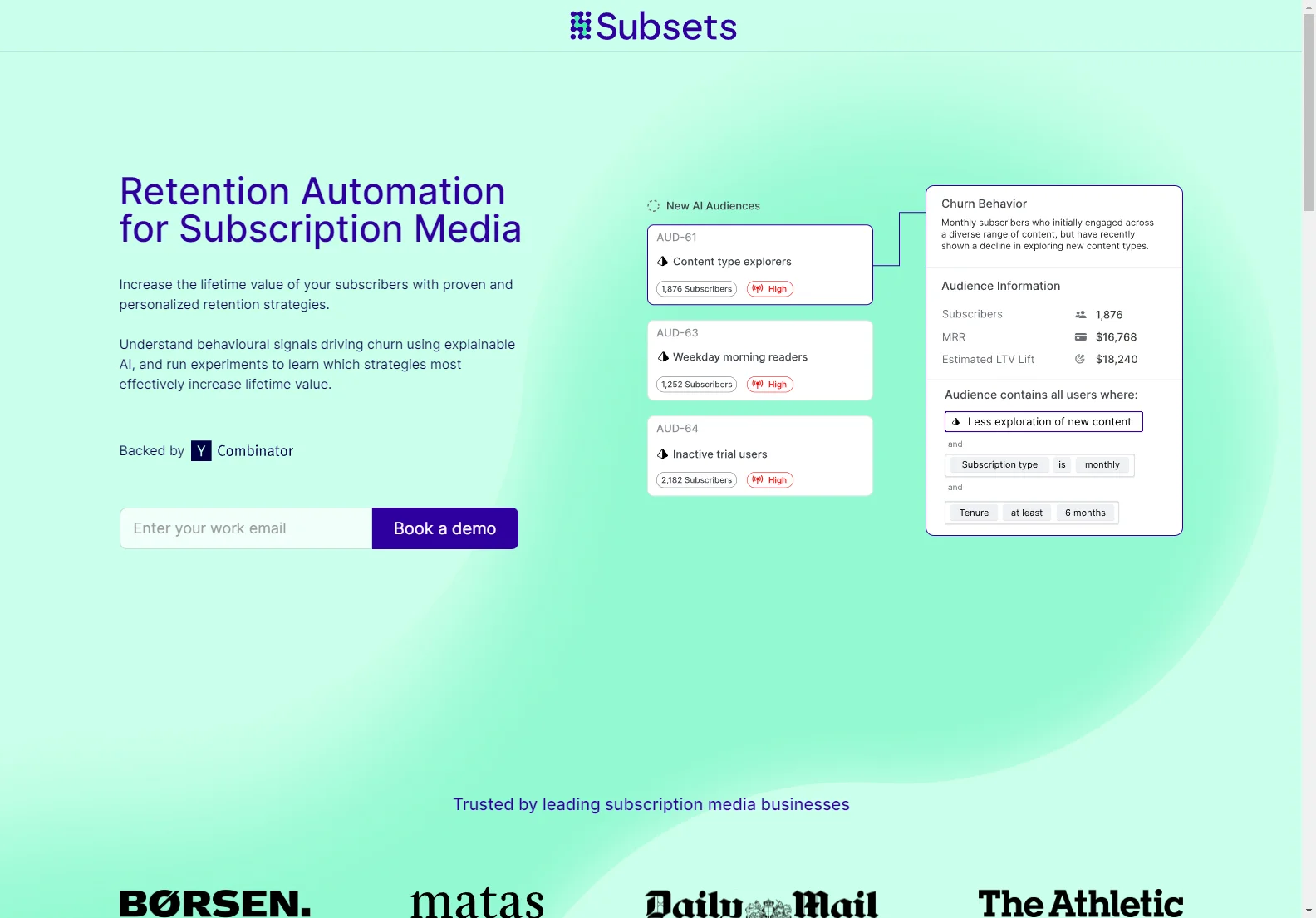 Subsets: Boosting Subscriber Lifetime Value with AI