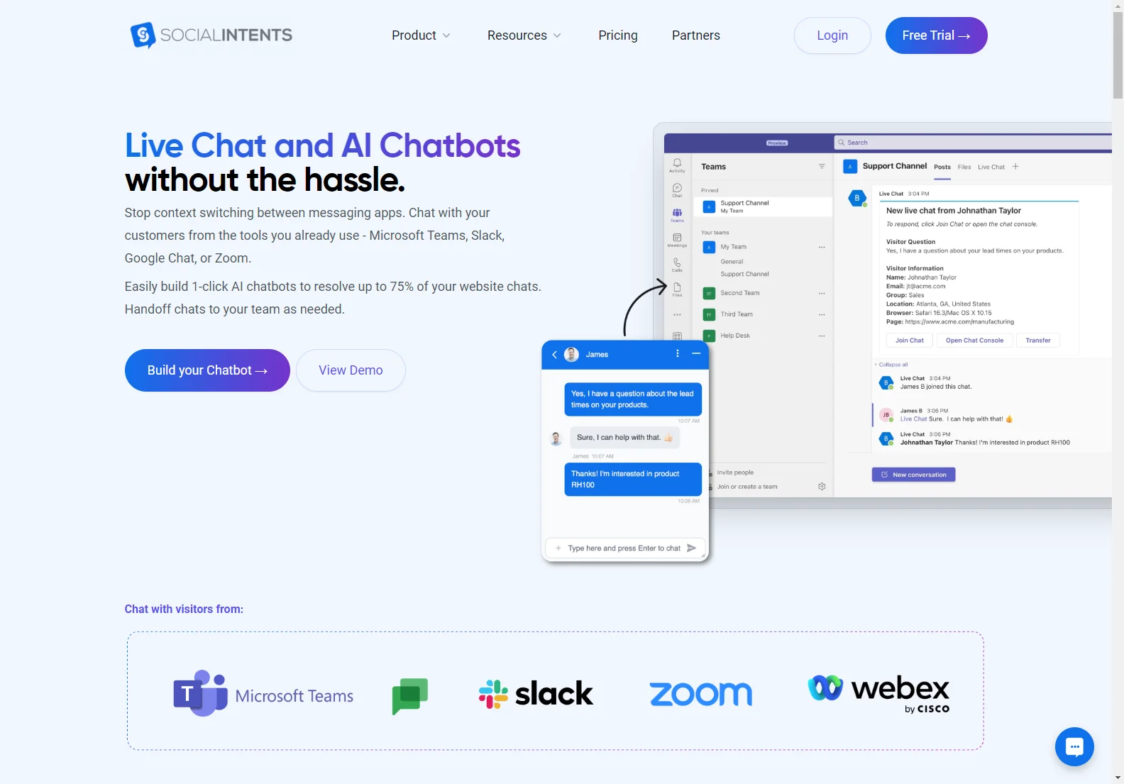 Enhance Customer Service with Social Intents' AI Live Chat