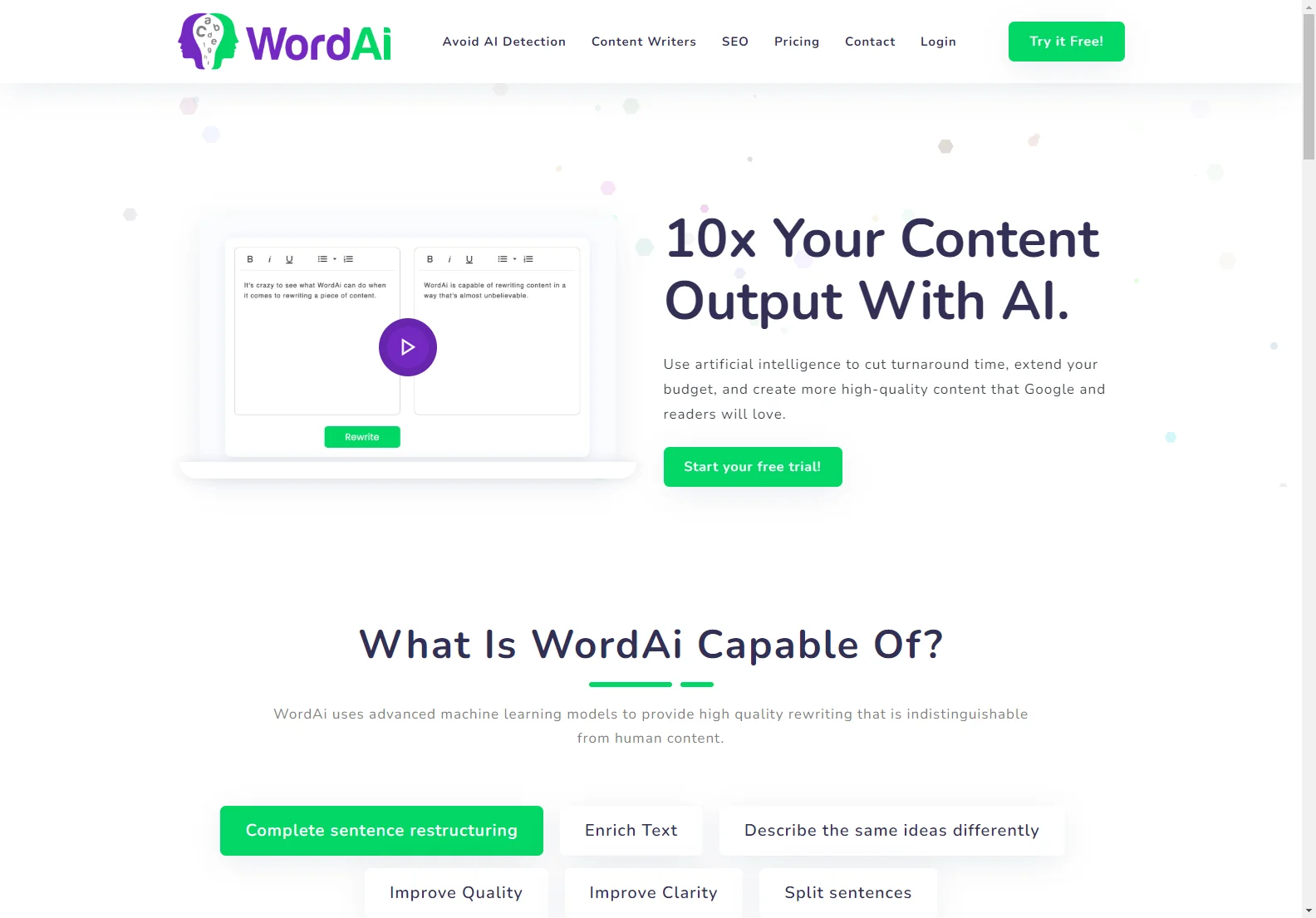 Revolutionize Your Content with AI Text Rewriter - WordAi