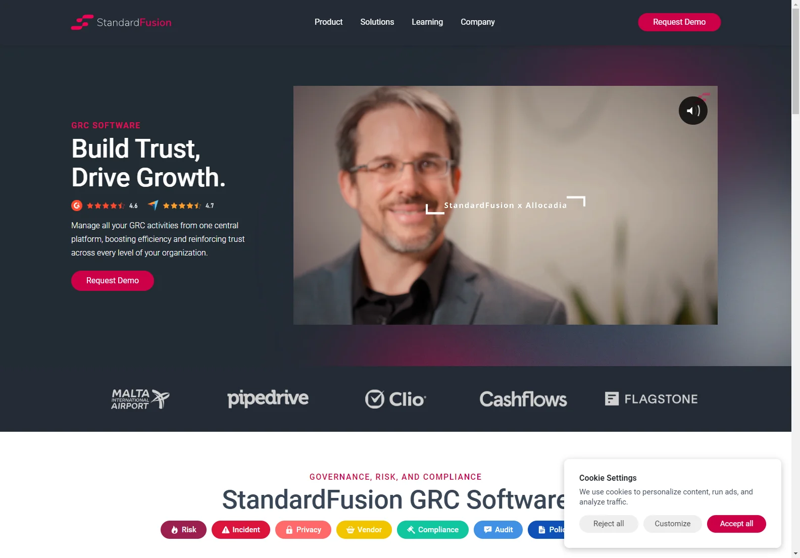 StandardFusion GRC Software: Build Trust and Drive Growth