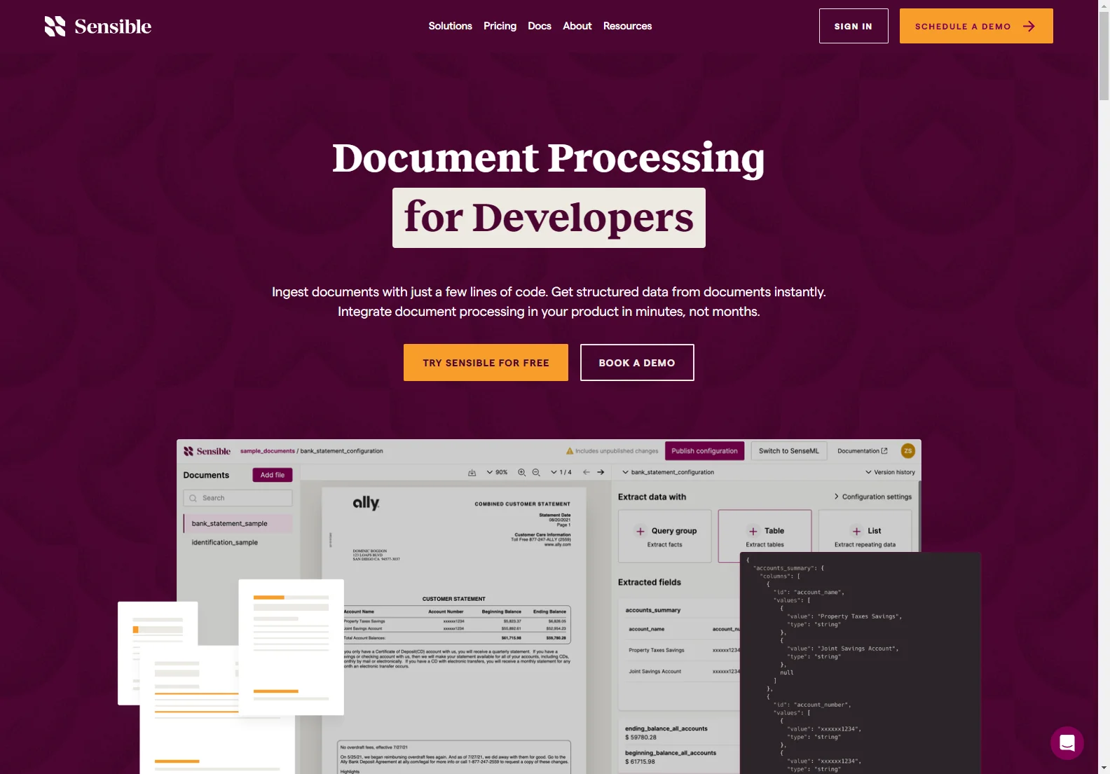 Sensible: Streamline Document Processing for Developers with Advanced Features