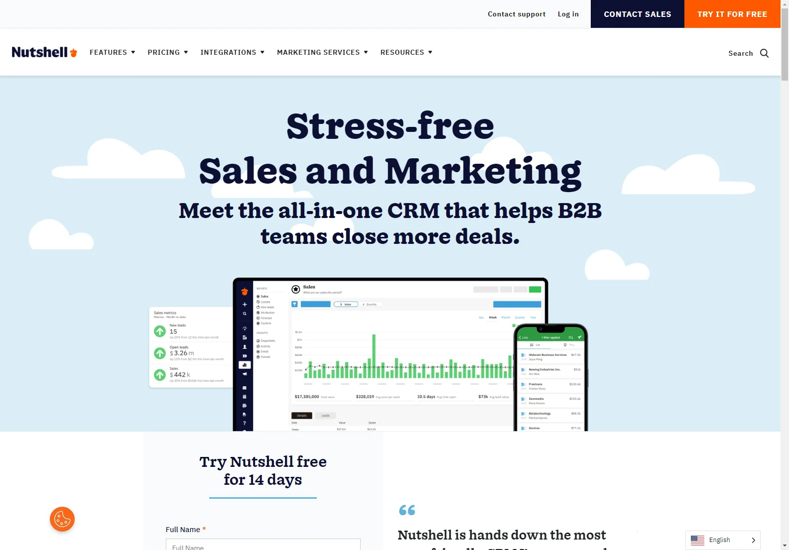 Nutshell CRM: Boosting B2B Sales and Marketing Efficiency