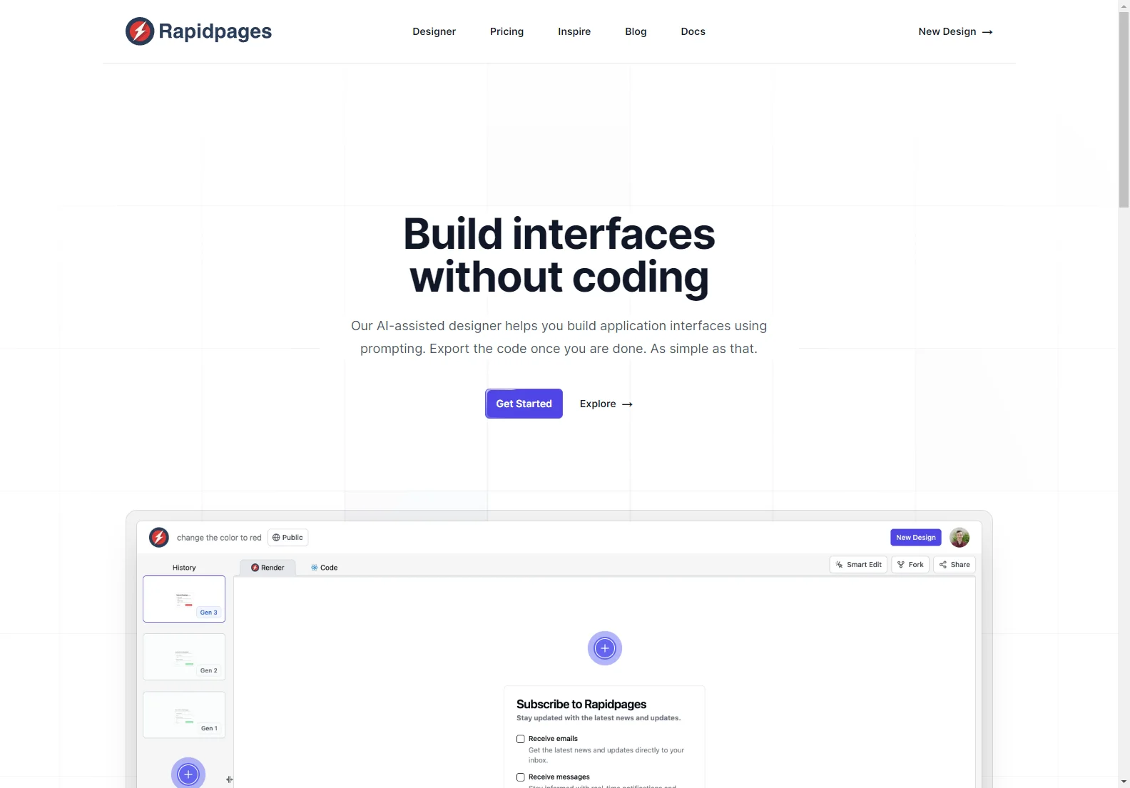 Rapidpages: Build Interfaces Effortlessly