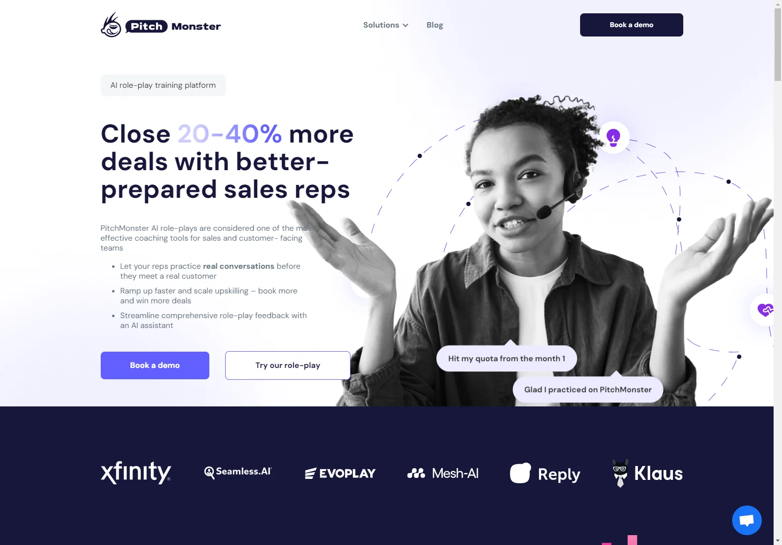 Boost Sales with AI-Powered Role-Play Training - PitchMonster.io