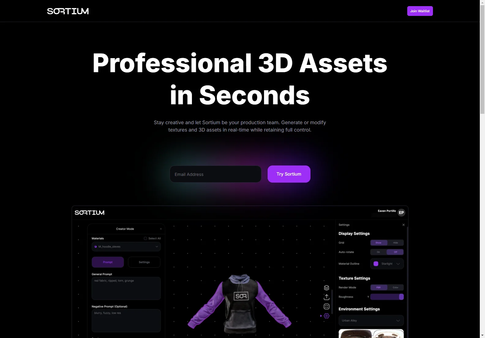 Sortium: Your AI-Powered 3D Asset Creation Partner