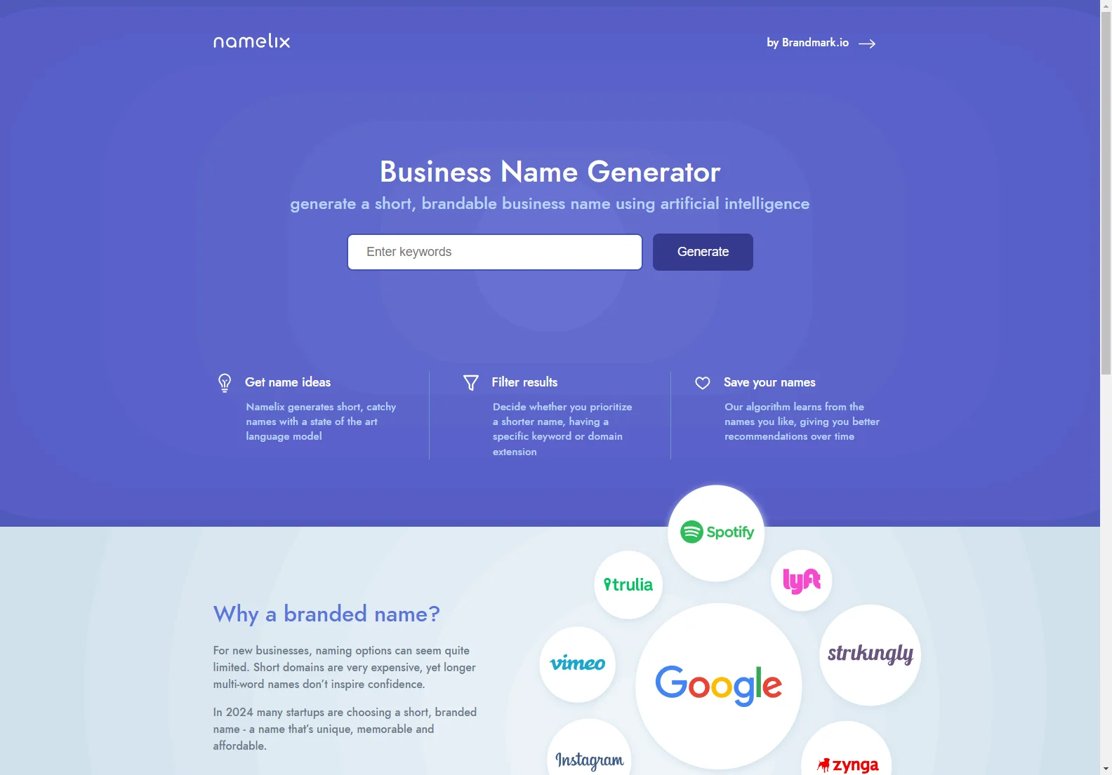 Namelix: The AI-Powered Business Name Generator for Success