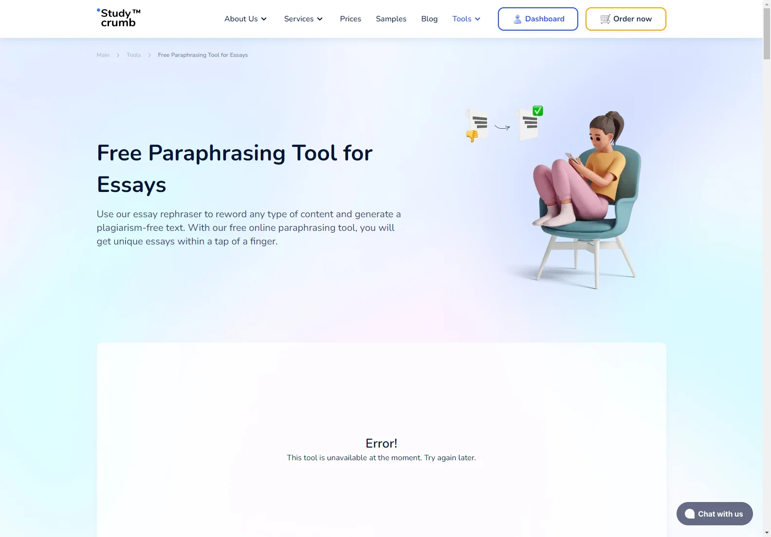 StudyCrumb Paraphraser Tool: Effortless Paraphrasing for Students