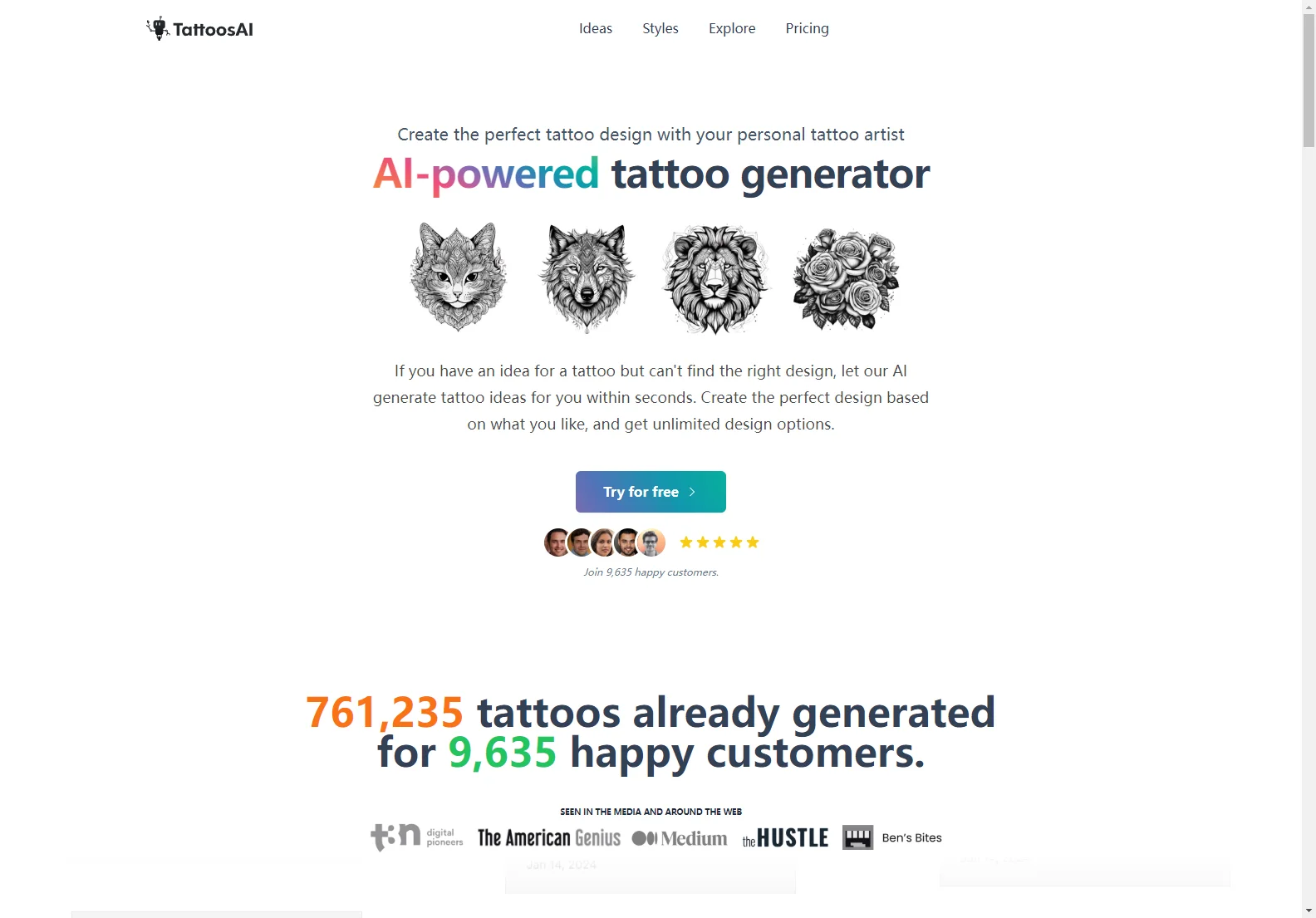 TattoosAI: Unleash Your Creativity with AI-Powered Tattoo Designs