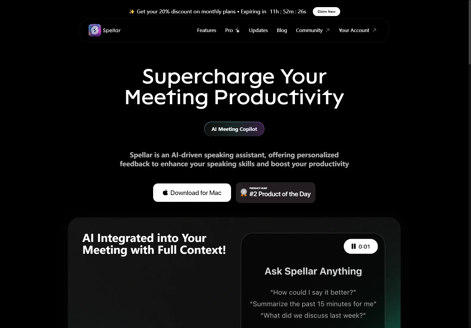 Spellar AI - Enhance Your Meeting Productivity