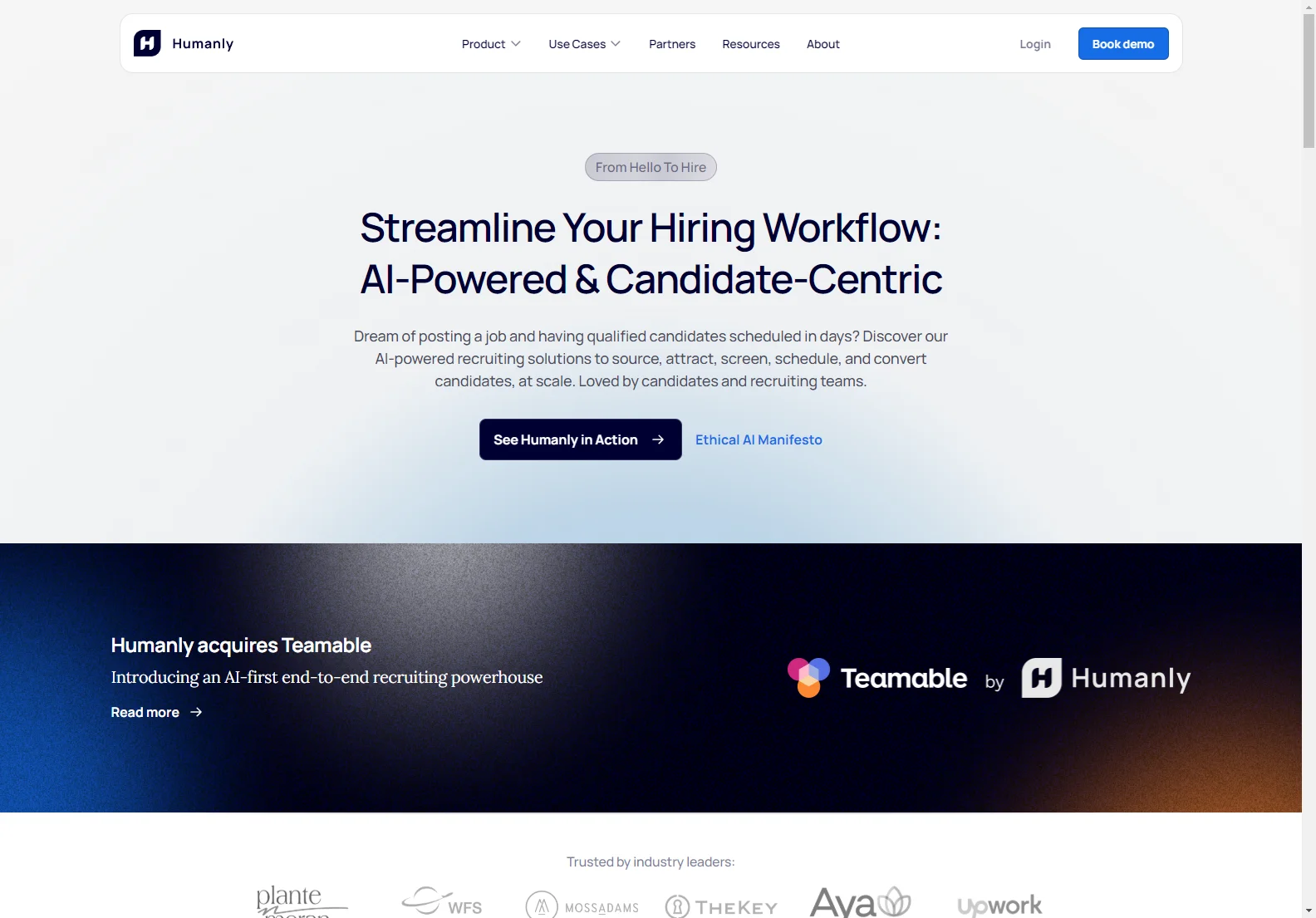 Humanly: AI-Powered Hiring Solution for Streamlined Workflows and Enhanced Experiences