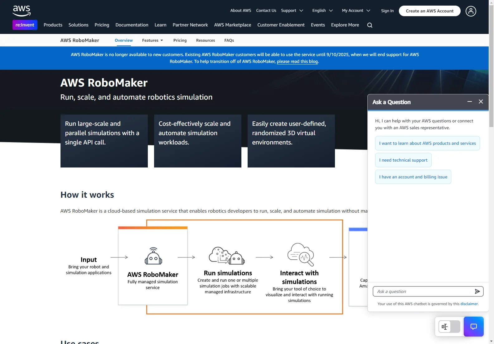 AWS RoboMaker: Scaling and Automating Robotics Simulation