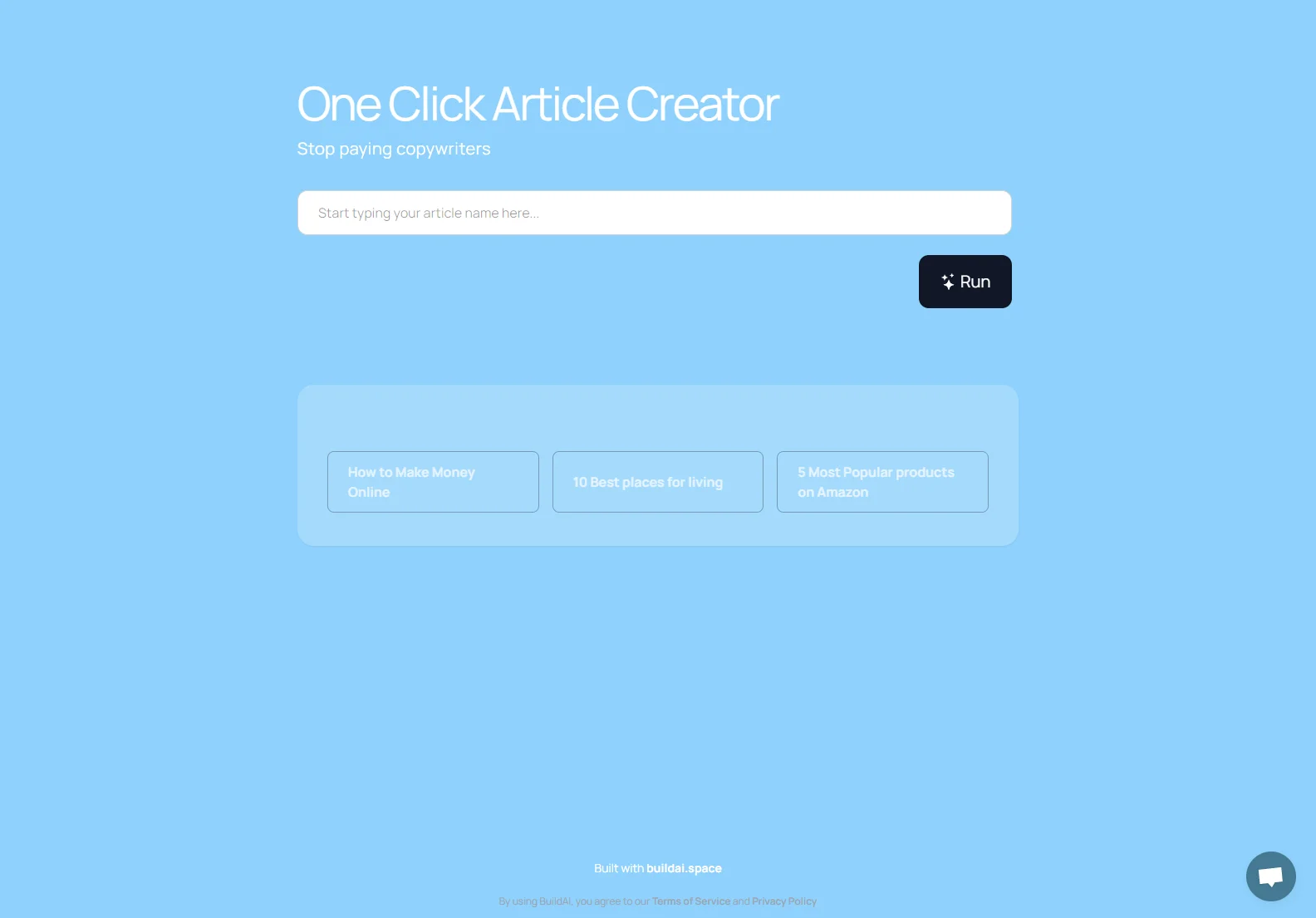 One Click Article Creator: Simplify Content Creation with AI