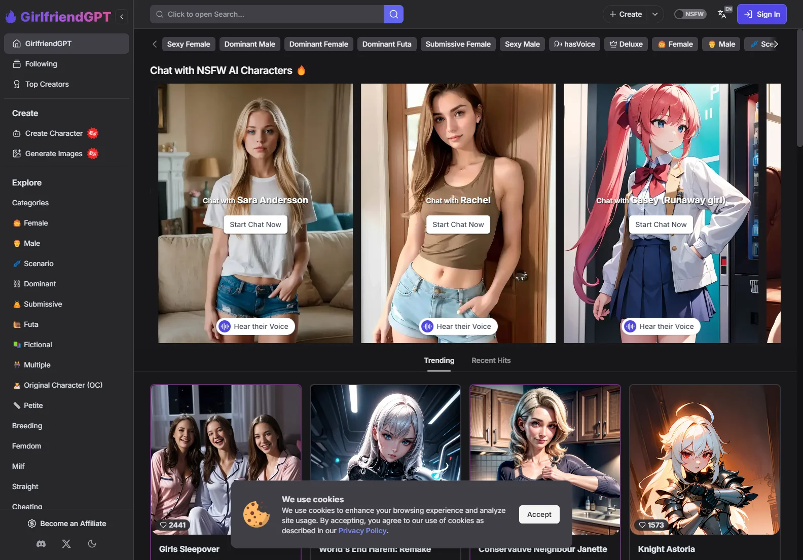 GirlfriendGPT: Your Gateway to Unrestricted NSFW AI Chatting & Art Generation