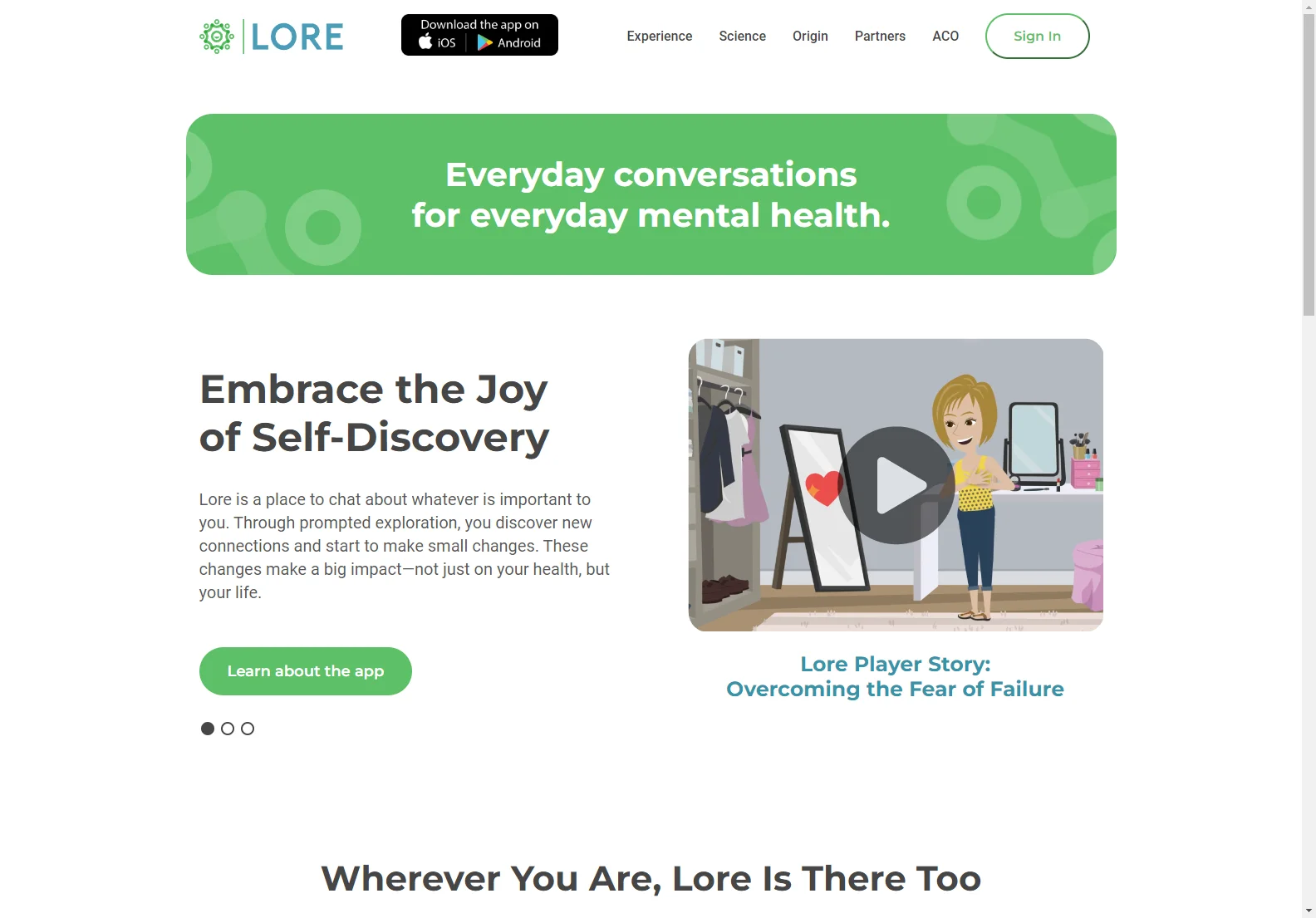 Lore: Transform Your Mental Health with AI-Powered Insights