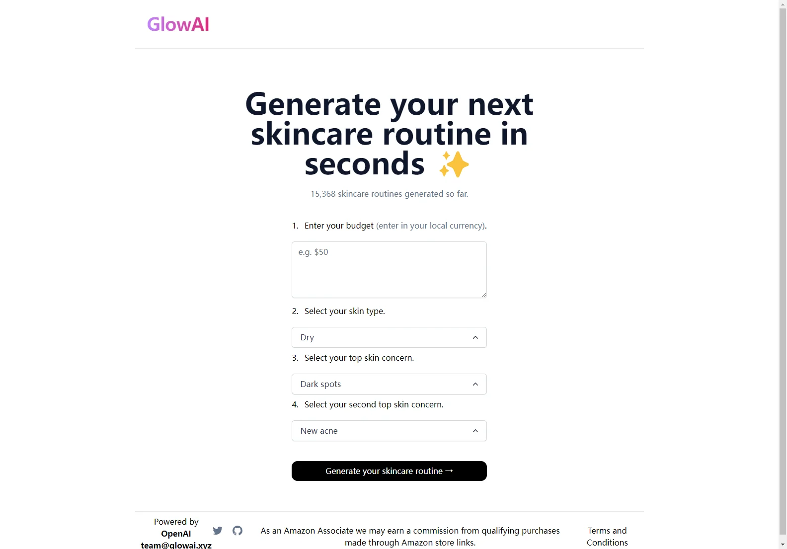 GlowAI: Generate Your Personalized Skincare Routine with AI