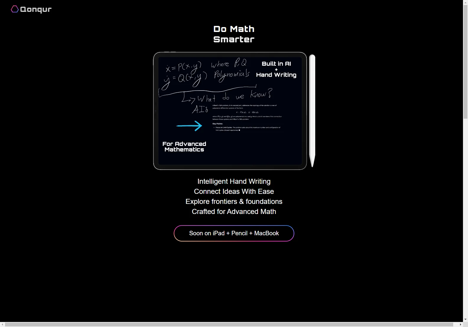 Qonqur: Intelligent Math Tool for Seamless Exploration & Problem Solving