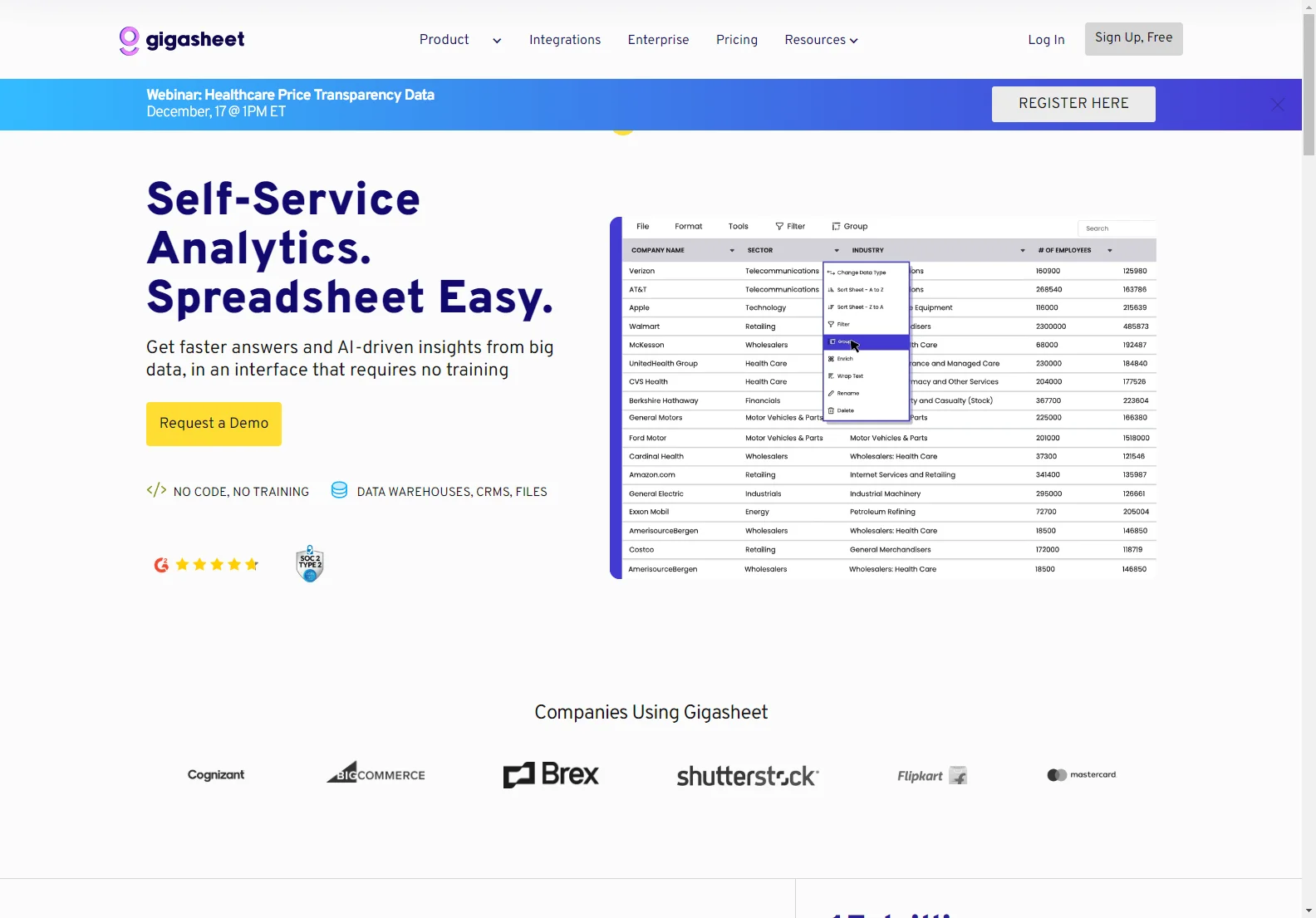 Gigasheet: Unlock AI-Driven Insights with Self-Service Analytics