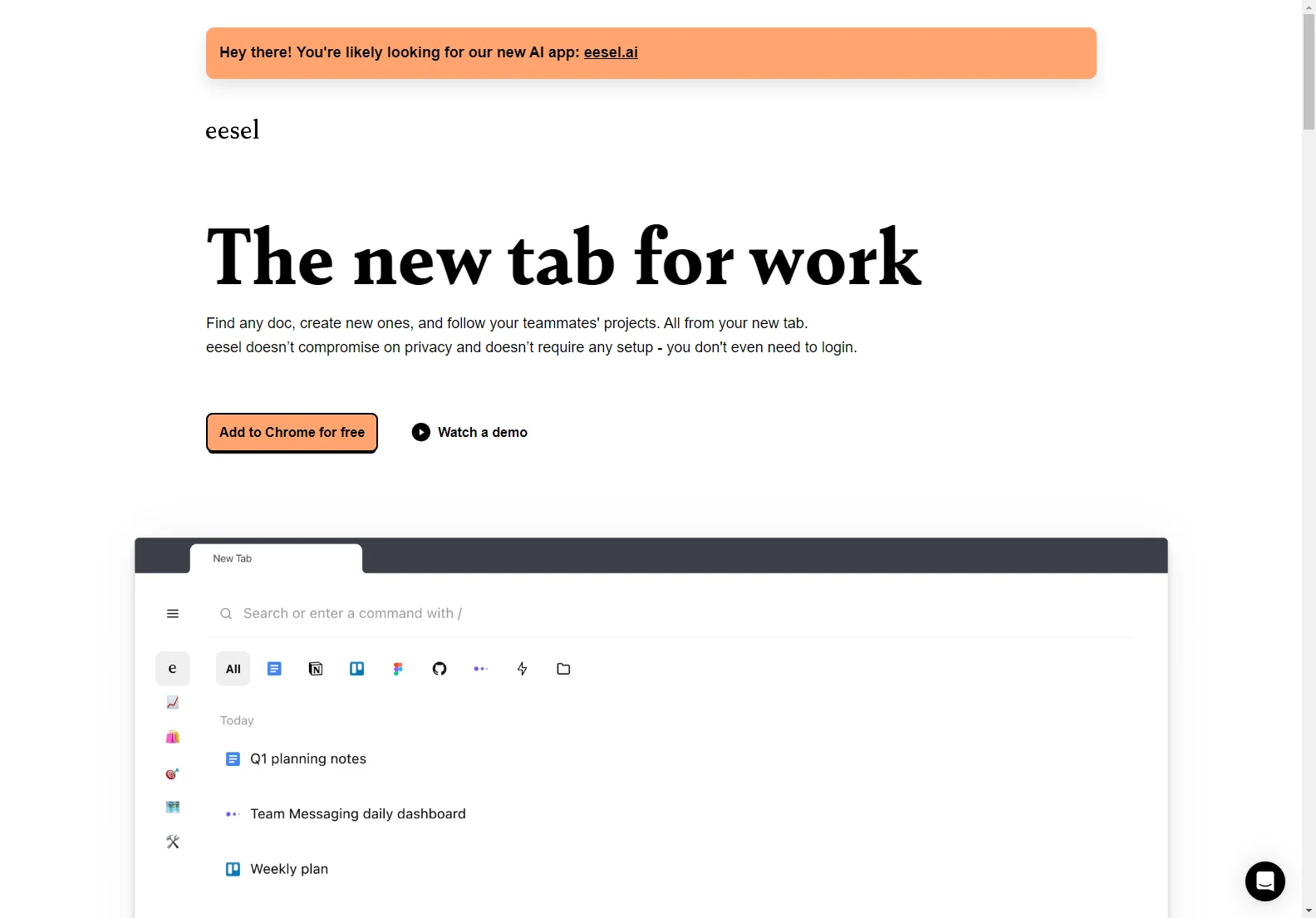 eesel - Simplifying Work with an AI-Powered Tab