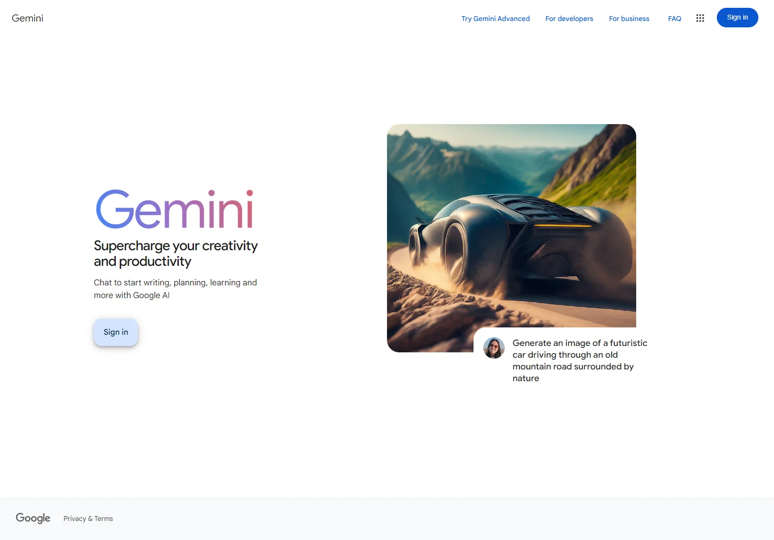 Gemini: Chat to Supercharge Creativity and Productivity with AI