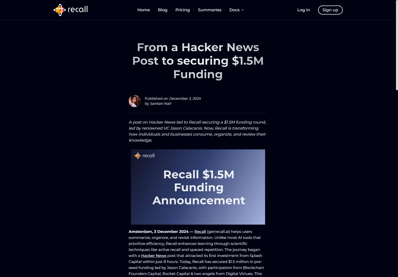 Recall - Revolutionize Content Summarization