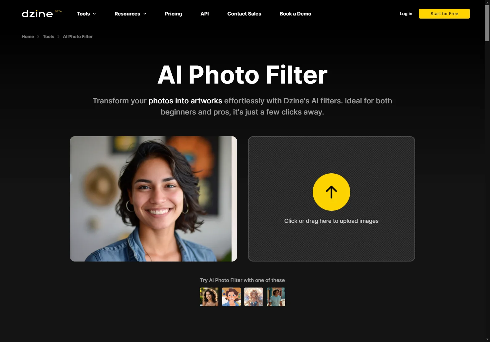 AI Photo Filter by Dzine.AI - Transform Images with Ease