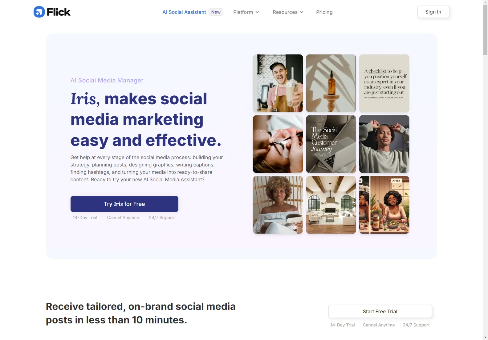 Iris - AI Social Media Manager: Grow Your Brand Effortlessly