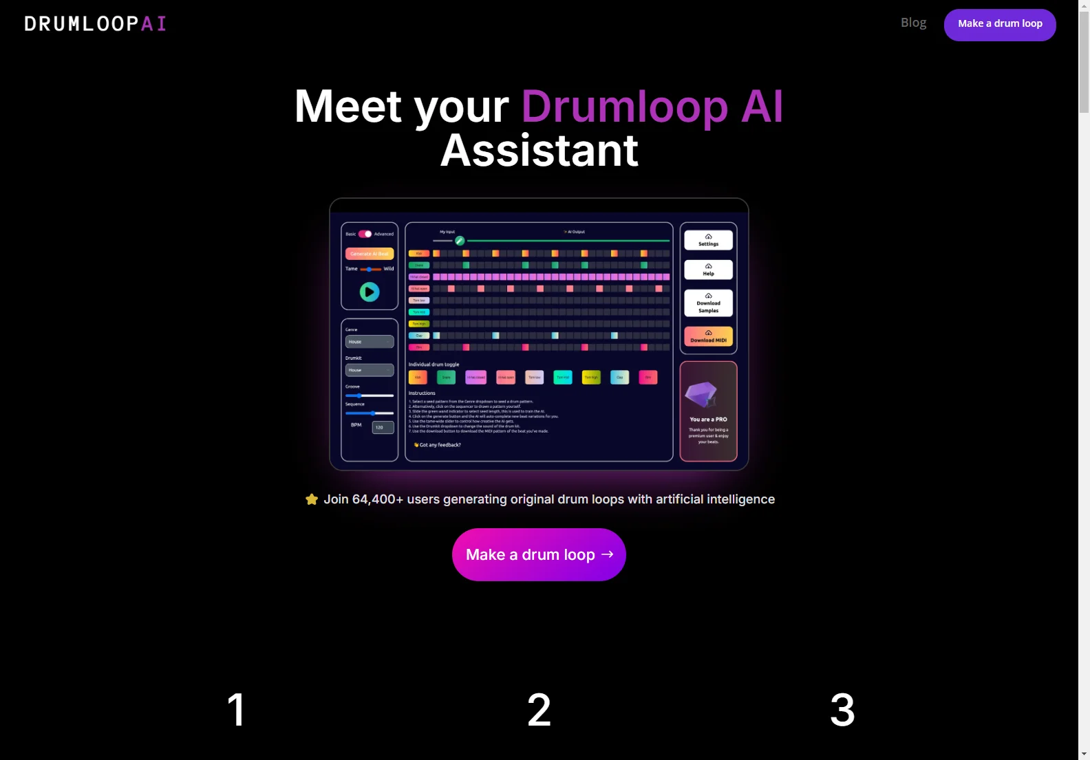 Generate Unique Drum Loops with Drumloop AI