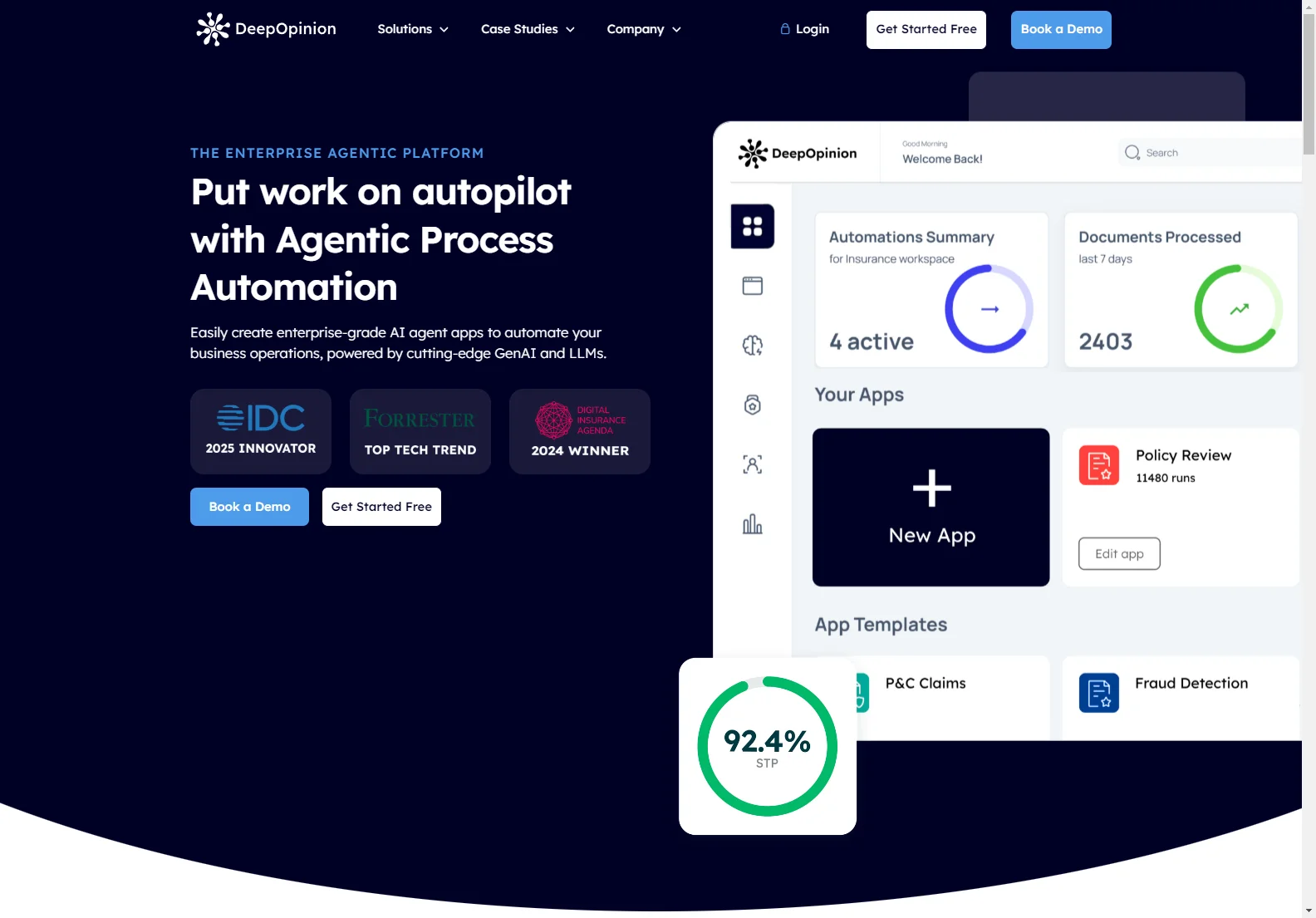 DeepOpinion: Empowering Enterprises with AI-Driven Agentic Automation