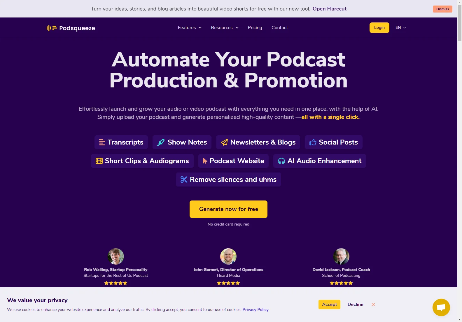 Podsqueeze: Streamline Your Podcast Content Creation